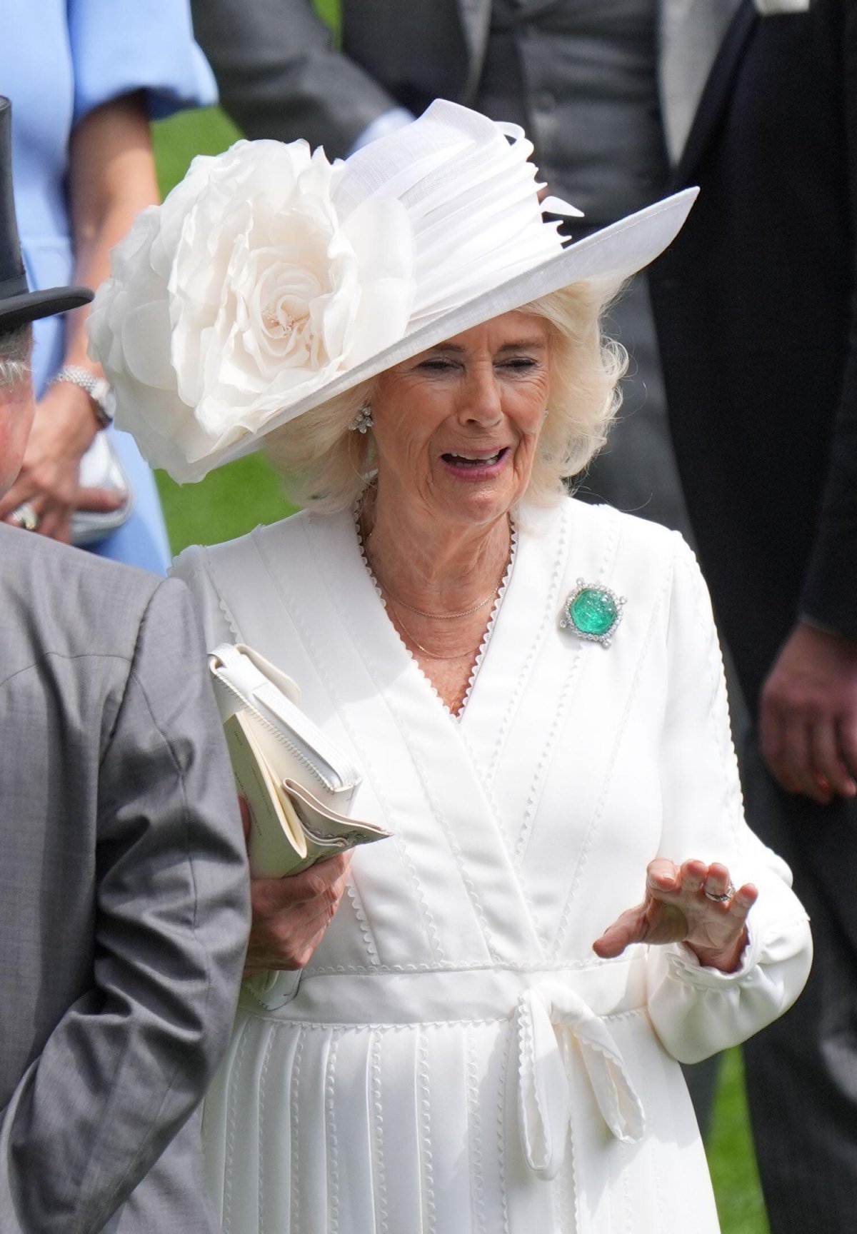 Regina Camilla partecipa al terzo giorno di Royal Ascot il 20 giugno 2024 (Yui Mok/PA Images/Alamy)