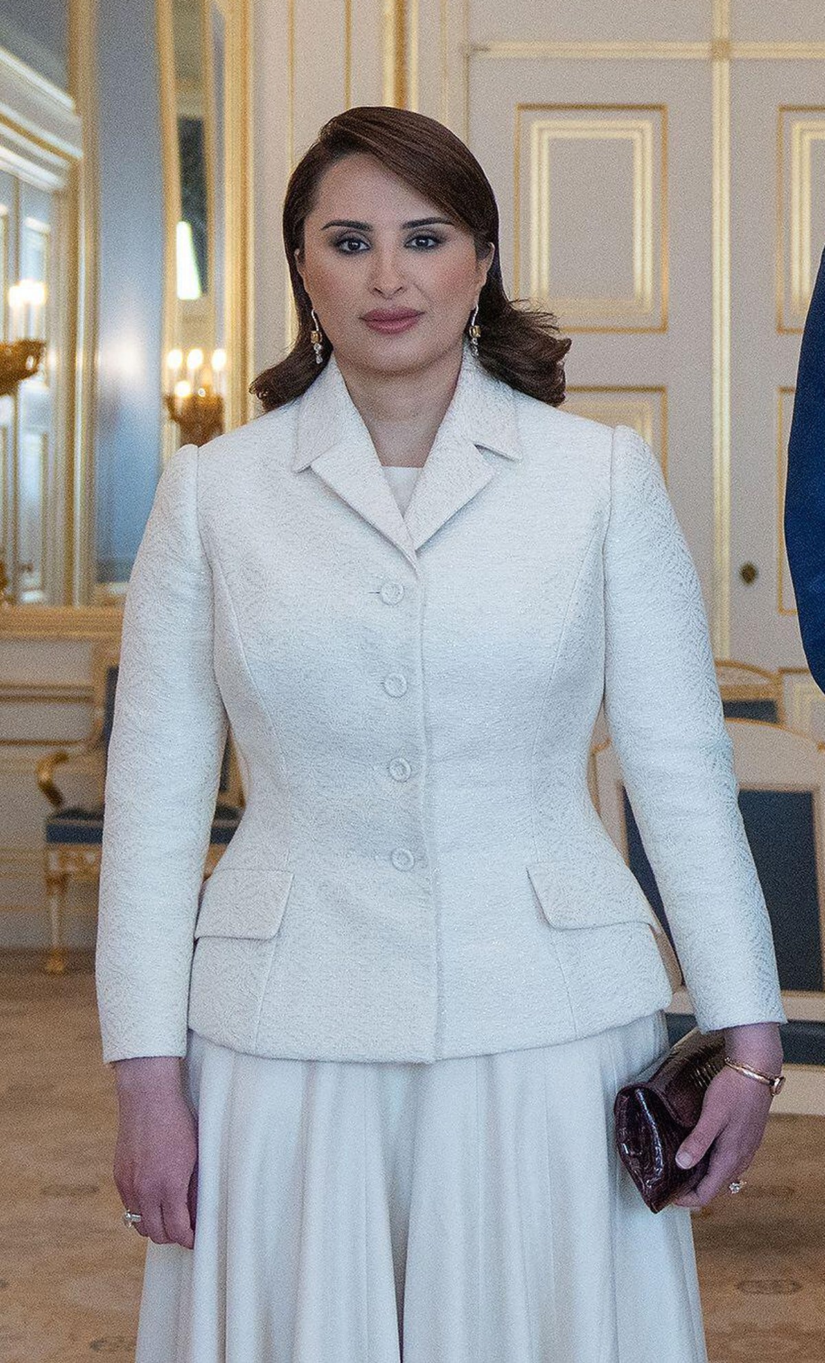 La Sheikha Jawaher bint Hamad Al Thani è ritratta al Palazzo Noordeinde all'Aia il 24 giugno 2024 (Abaca Press/Alamy)