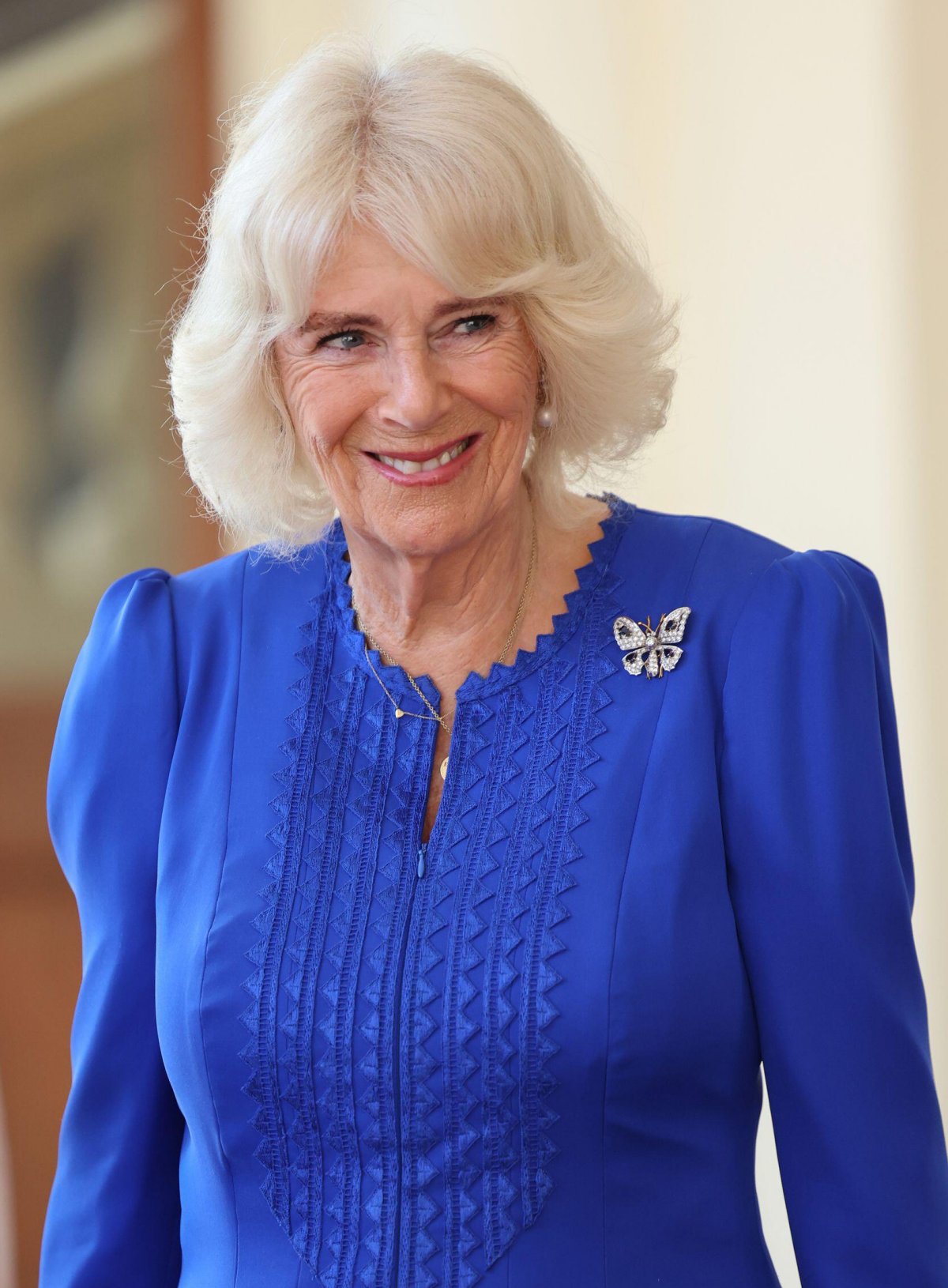 La Regina Camilla saluta l'Imperatore e l'Imperatrice del Giappone a Buckingham Palace a Londra il 27 giugno 2024 (Chris Jackson/PA Images/Alamy)