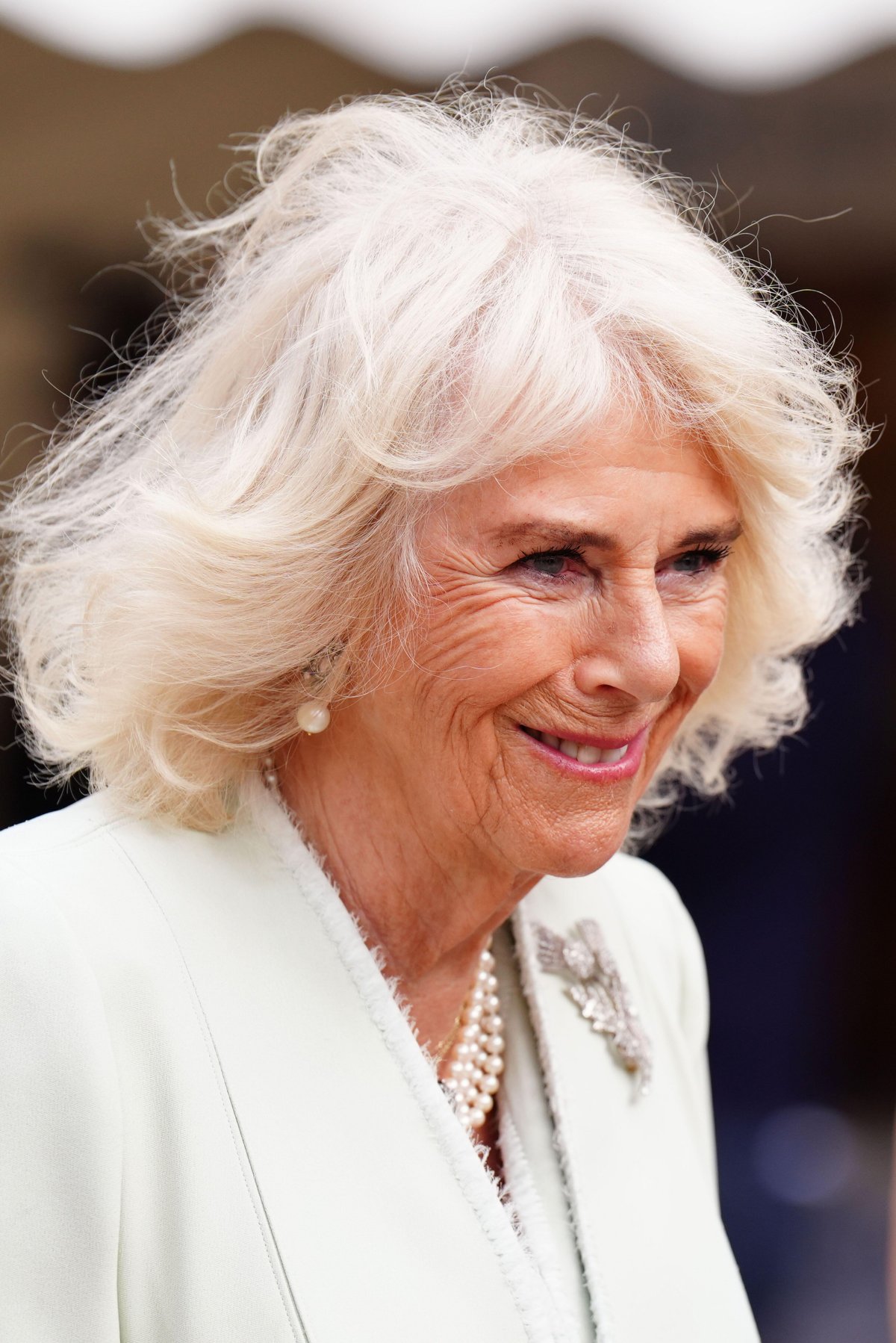 Queen Camilla attends a celebration marking the 900th anniversary of the city of Edinburgh at Edinburgh Castle on July 3, 2024 (Jane Barlow/PA Images/Alamy)