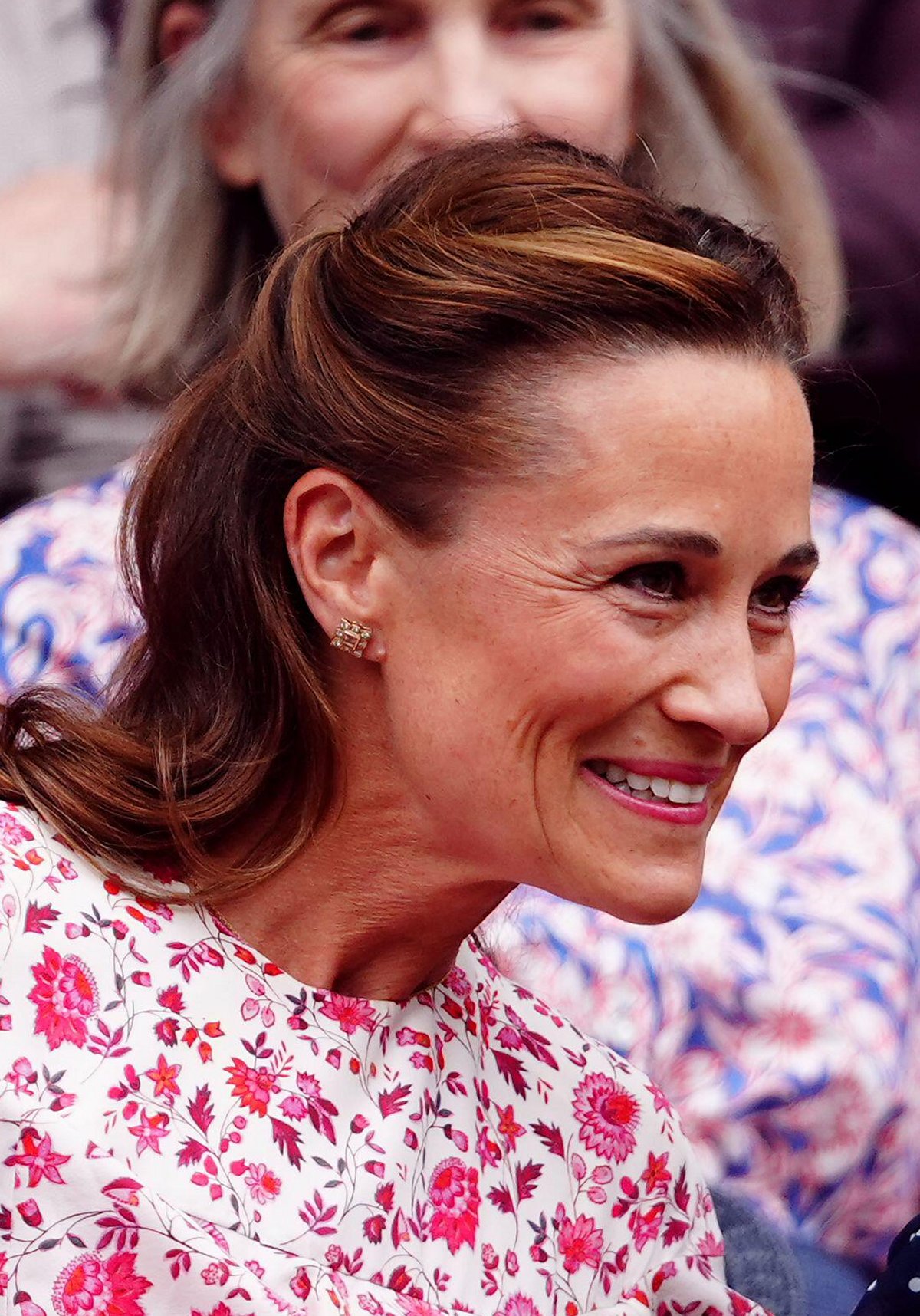 Pippa Matthews assiste alla finale maschile all'All England Lawn Tennis and Croquet Club a Wimbledon il 14 luglio 2024 (Mike Egerton/PA Images/Alamy)