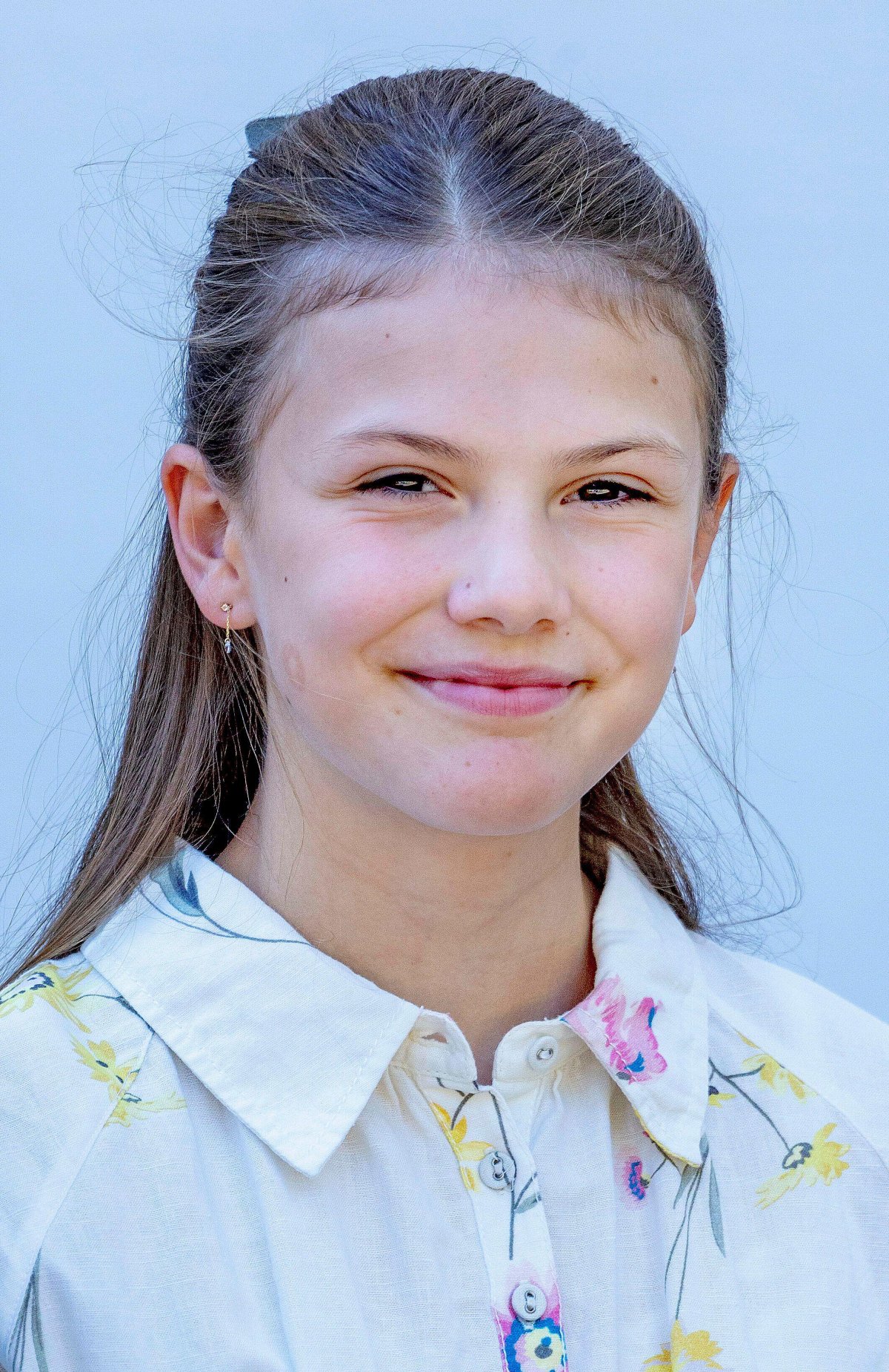 La Principessa Estelle di Svezia festeggia il compleanno di sua madre, la Principessa ereditaria Victoria, al Palazzo Solliden a Borgholm il 14 luglio 2024 (Albert Nieboer/DPA Picture Alliance/Alamy)