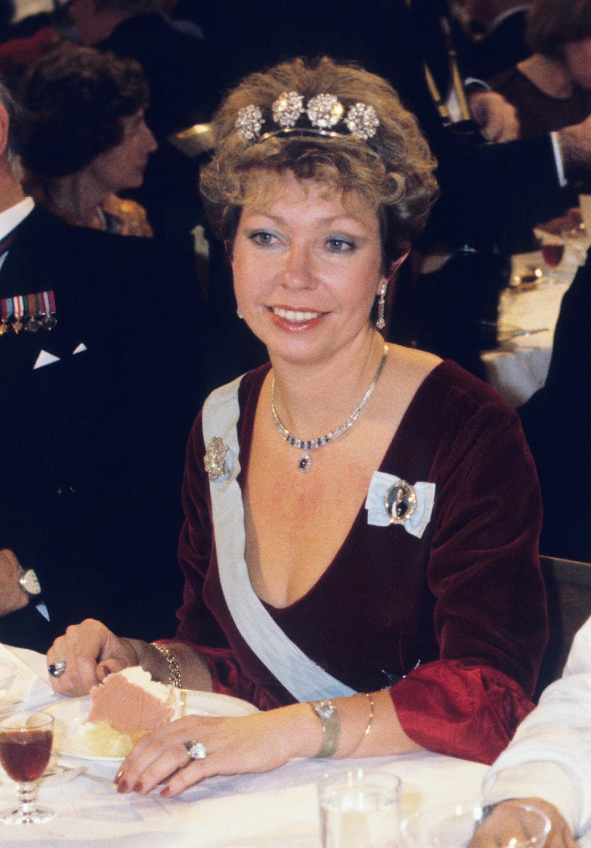 La Principessa Christina, signora Magnuson partecipa al banchetto del Premio Nobel a Stoccolma il 10 dicembre 1982 (Roger Tillberg/Alamy)