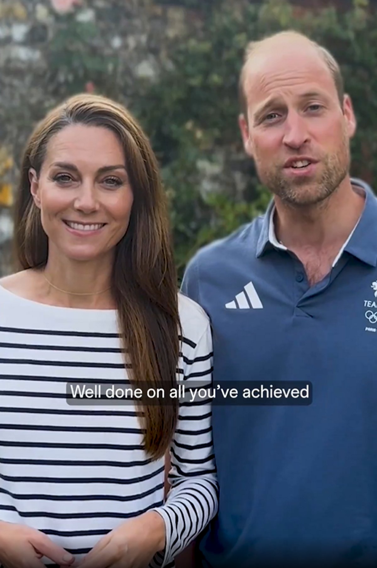 Il Principe e la Principessa di Galles condividono un messaggio di congratulazioni alla Team GB sui social media al termine dei Giochi Olimpici di Parigi, agosto 2024 (Palazzo di Kensington)