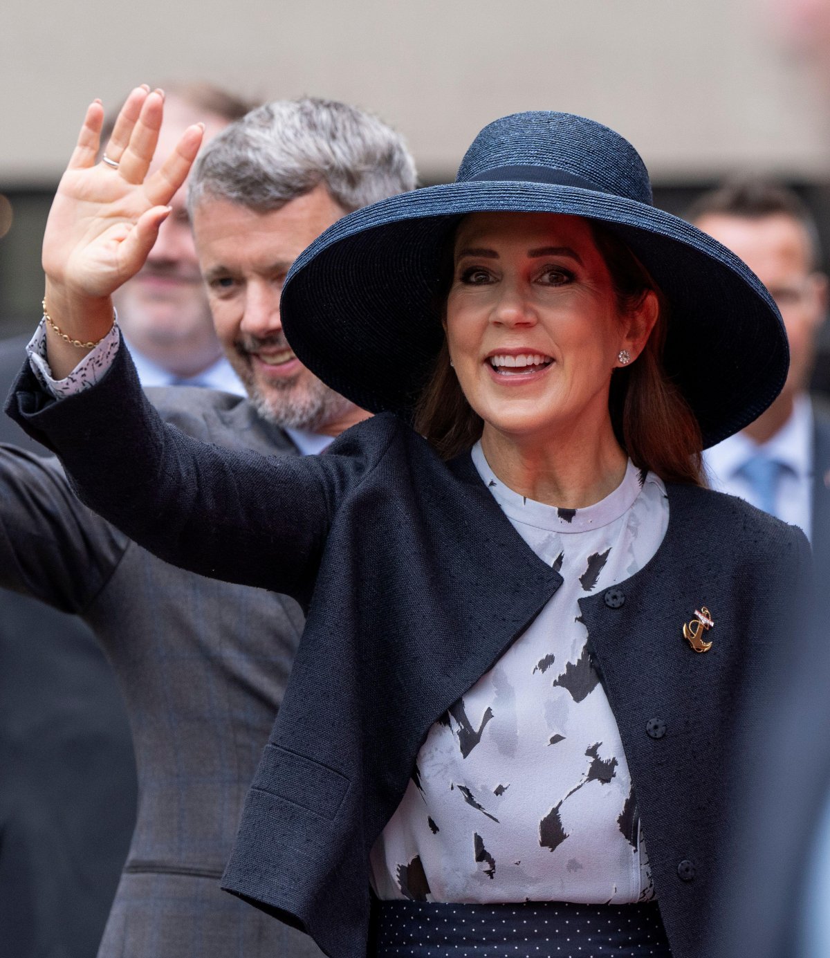 Il Re e la Regina di Danimarca visitano Velje a bordo del Yatch Reale Dannebrog il 22 agosto 2024 (Bo Amstrup/Ritzau Scanpix/Alamy)