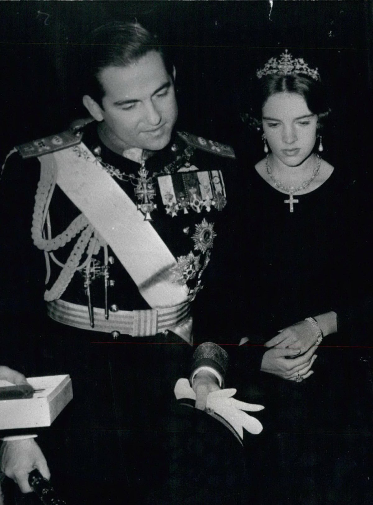 Il Re Costantino II e la Regina Anne-Marie dei Greci visitano il Vaticano, aprile 1966 (Keystone Press/Alamy)