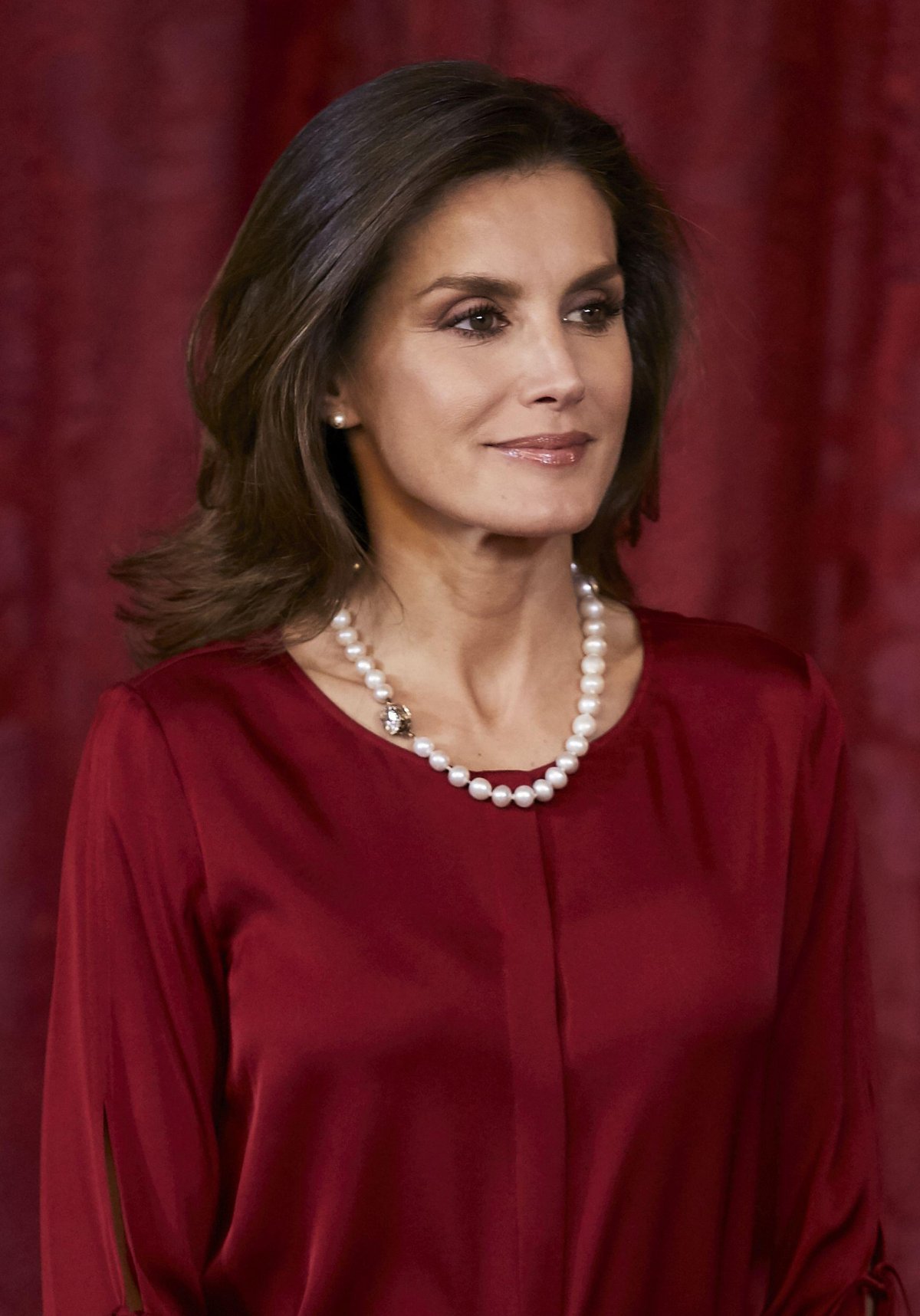 La Regina di Spagna partecipa a un pranzo per il Presidente tedesco in visita al Palazzo Reale di Madrid il 24 ottobre 2018 (NurPhoto/Alamy)