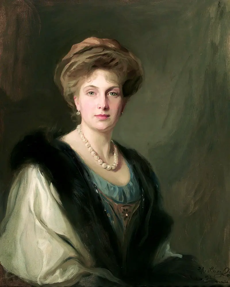 Ritratto di Philip de László della Regina Vittoria Eugenia di Spagna, 1910 (Wikimedia Commons)