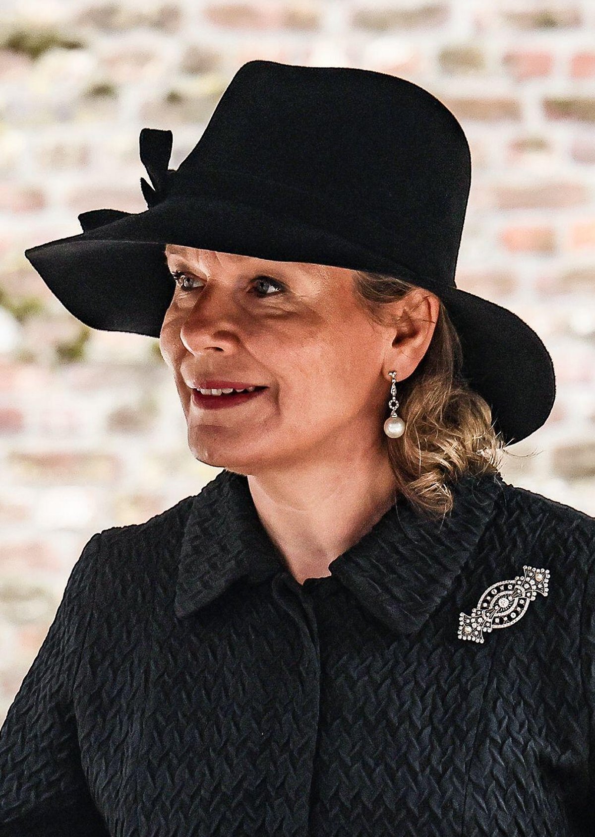 La Regina dei Belgi attend un cerimonia in commemorazione dell'80° anniversario della liberazione di Liegi il 9 settembre 2024 (Bruno Fahy/Belga News Agency/Alamy)