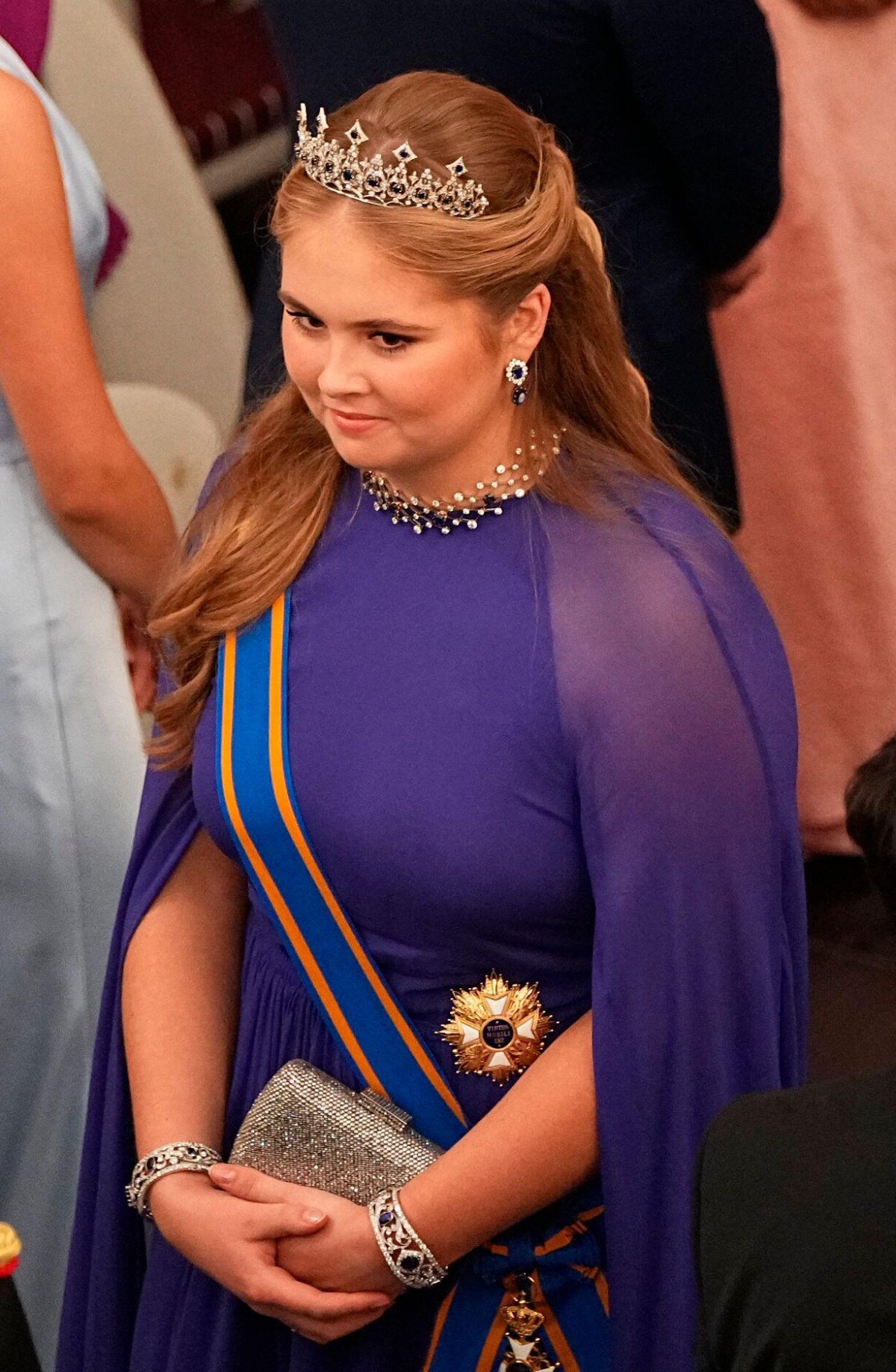 La Principessa di Orange partecipa a una cena di gala a Palazzo Christiansborg per celebrare il diciottesimo compleanno del Principe Christian di Danimarca il 15 ottobre 2023 (Mads Claus Rasmussen/Ritzau/Alamy)