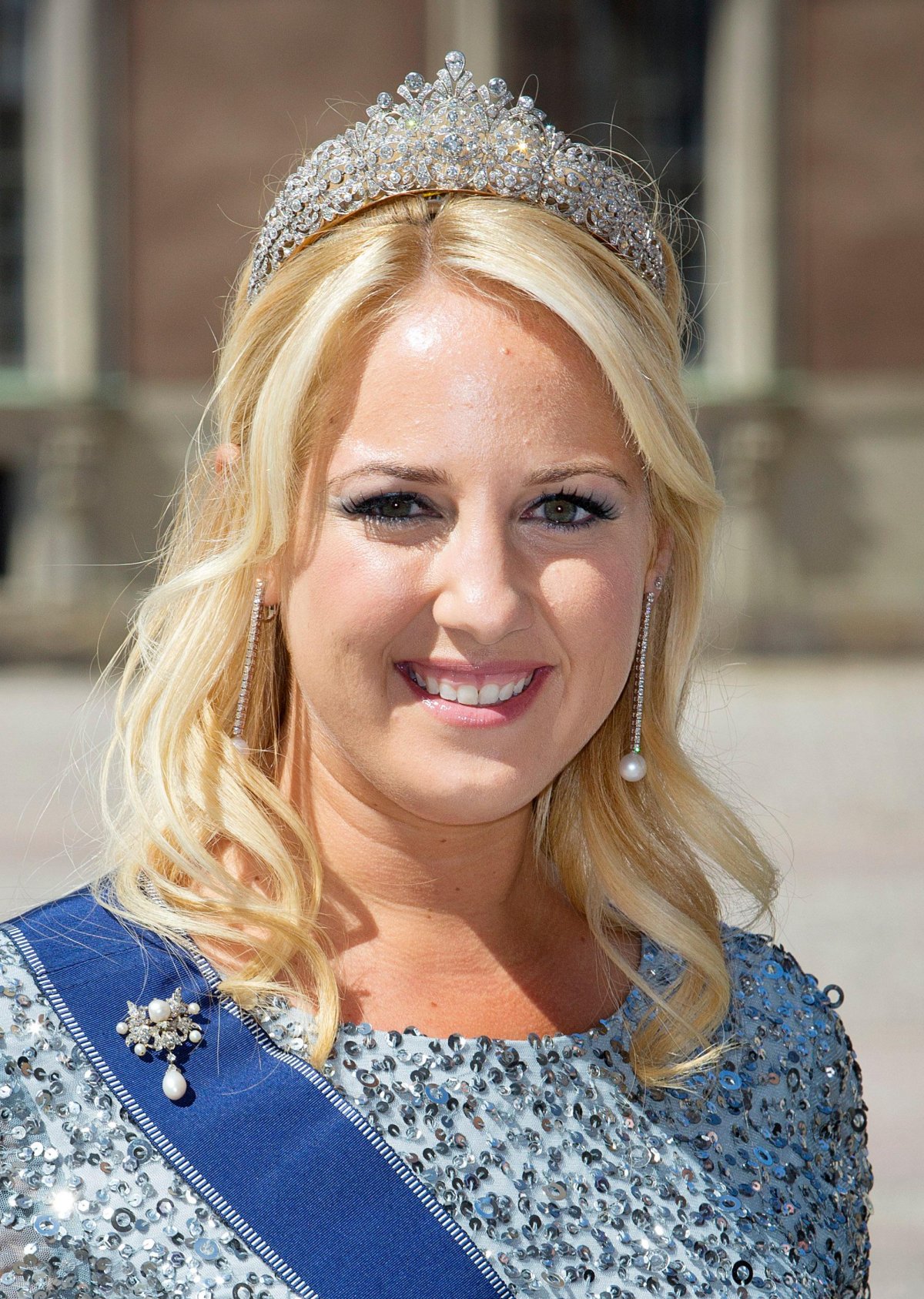 La Principessa Theodora di Grecia e Danimarca partecipa al matrimonio della Principessa Madeleine di Svezia e Christopher O'Neill a Stoccolma l'8 giugno 2013 (Patrick van Katwijk/DPA Picture Alliance/Alamy)