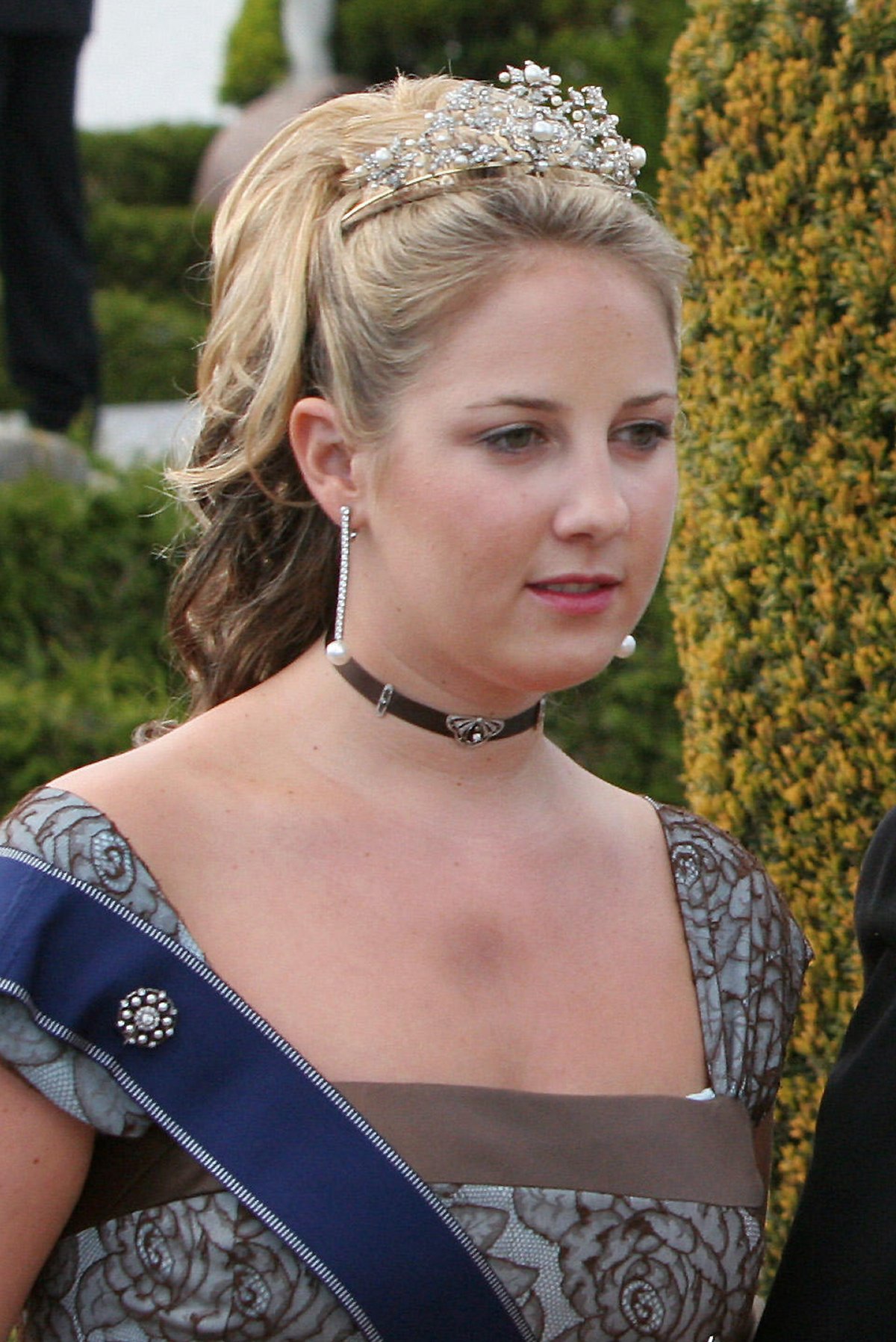 La Principessa Theodora di Grecia e Danimarca partecipa al matrimonio del Principe Joachim di Danimarca e Marie Cavallier a Mogeltonder il 24 maggio 2008 (Albert Nieboer/DPA Picture Alliance Archive/Alamy)