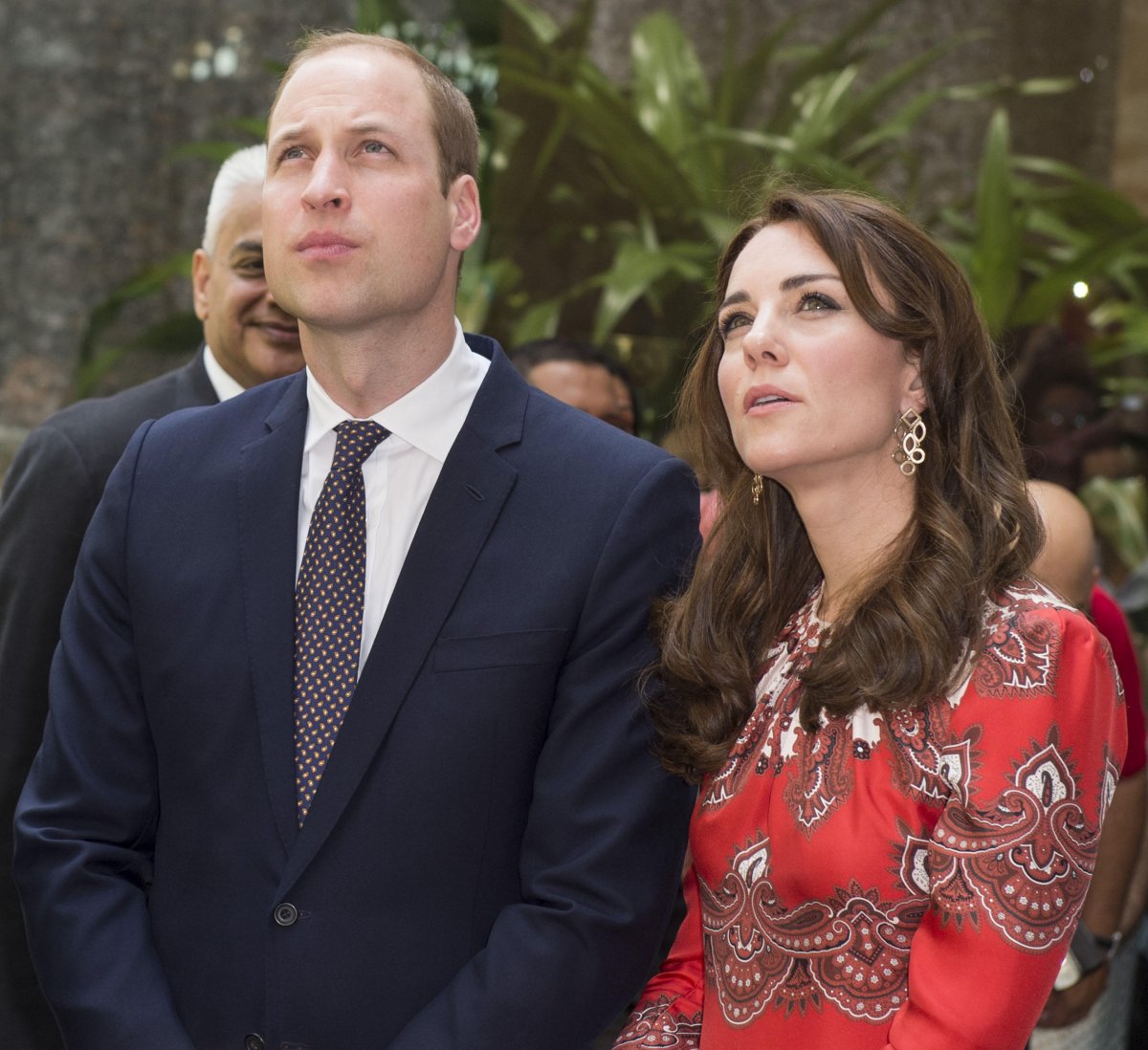 Il Duca e la Duchessa di Cambridge visitano l'hotel Taj Mahal Palace a Mumbai il 10 aprile 2016 (Mark Cuthbert/PA Images/Alamy)