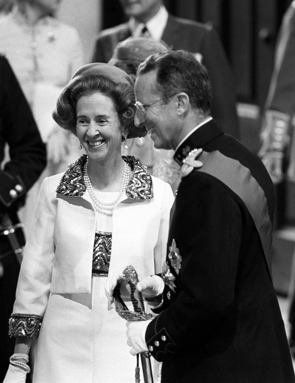 Il Re Baudouin e la Regina Fabiola del Belgio arrivano per il matrimonio del Principe di Galles e della Lady Diana Spencer presso la Cattedrale di St. Paul a Londra il 29 luglio 1981 (PA Images/Alamy)