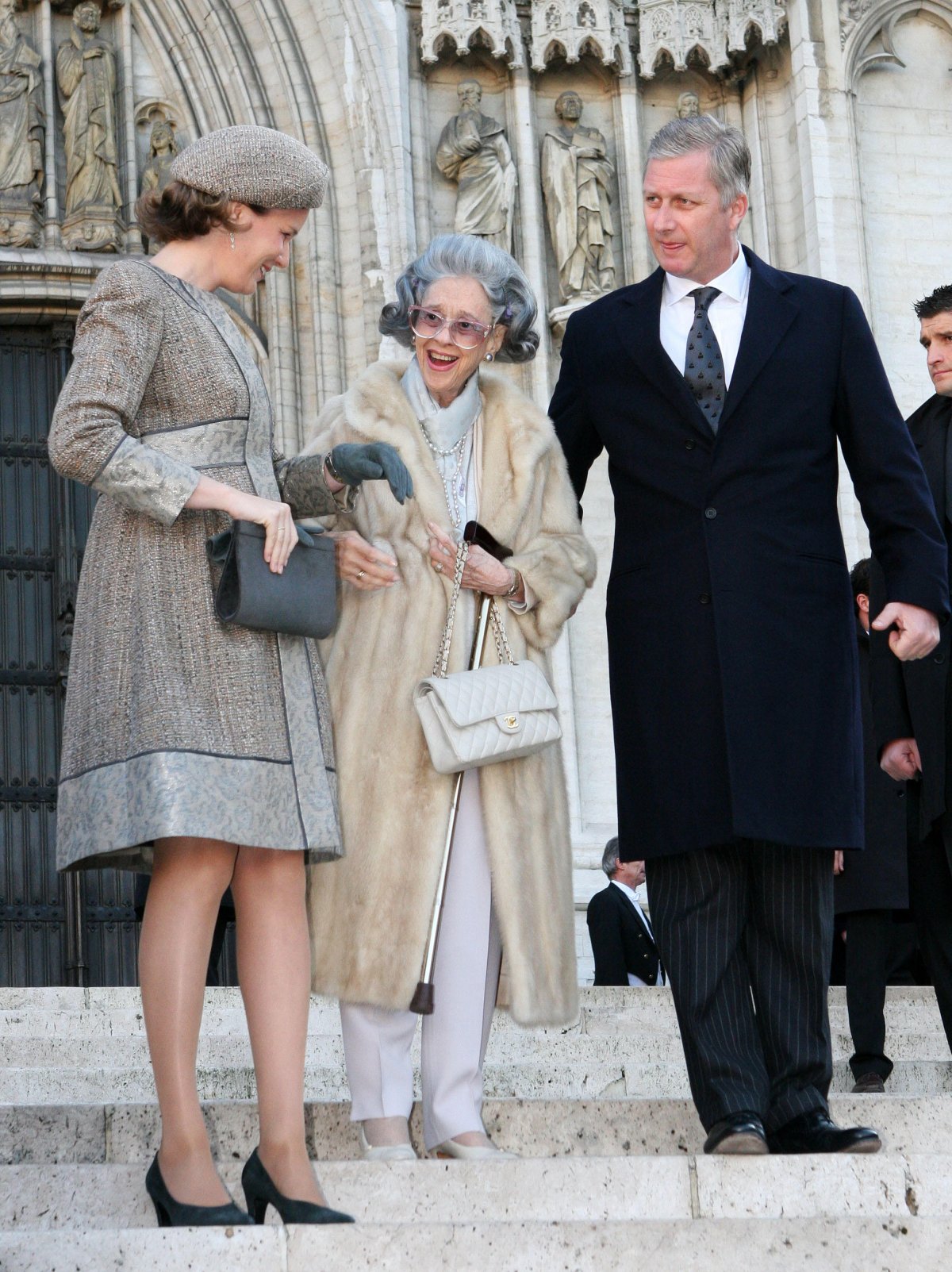 Il Duca e la Duchessa di Brabante, con la Regina Fabiola, partecipano alle celebrazioni del Koningsfeest a Bruxelles il 15 novembre 2007 (Albert Nieboer/DPA Picture Alliance Archive/Alamy)