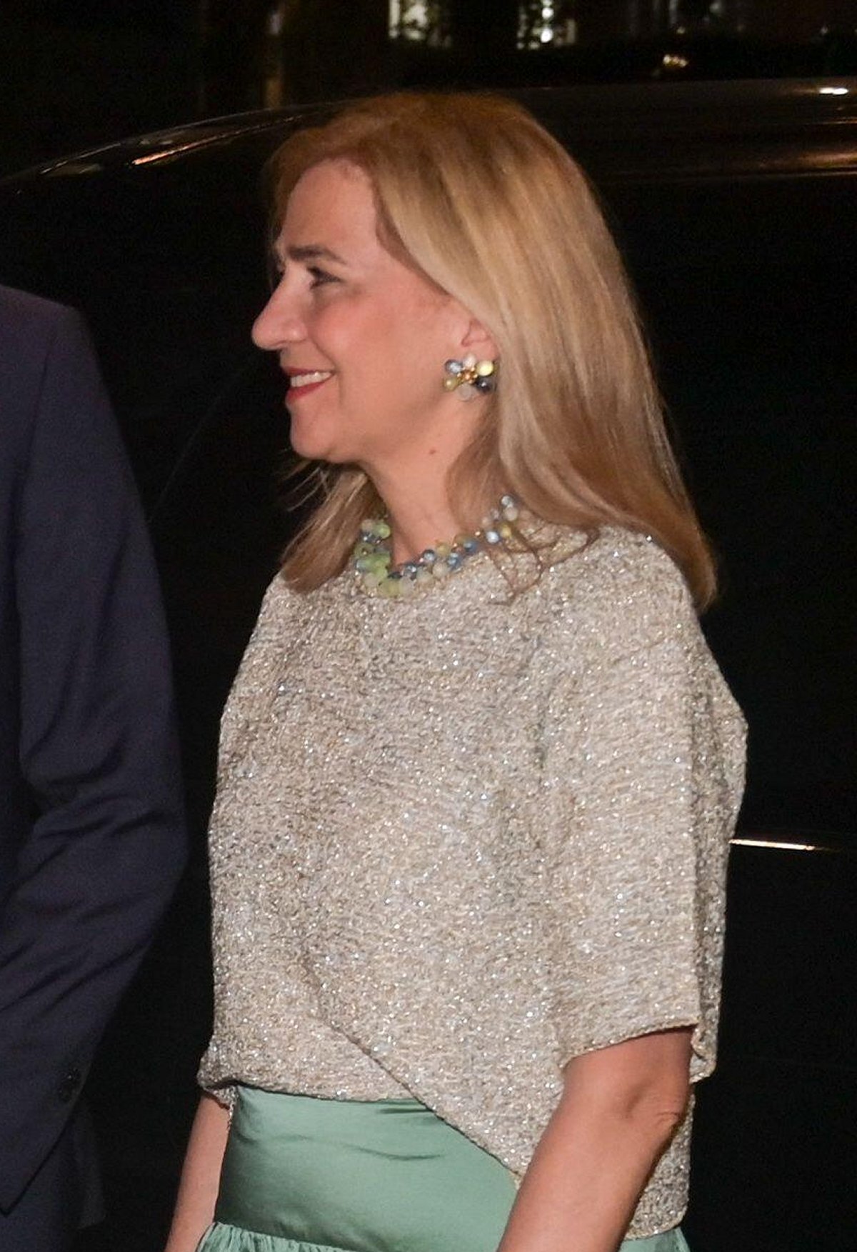 Infanta Cristina partecipa a una cena prematrimoniale per la Principessa Theodora e Matthew Kumar al Museo Bizantino e Cristiano di Atene il 27 settembre 2024 (Dimitris Aspiotis/Alamy)