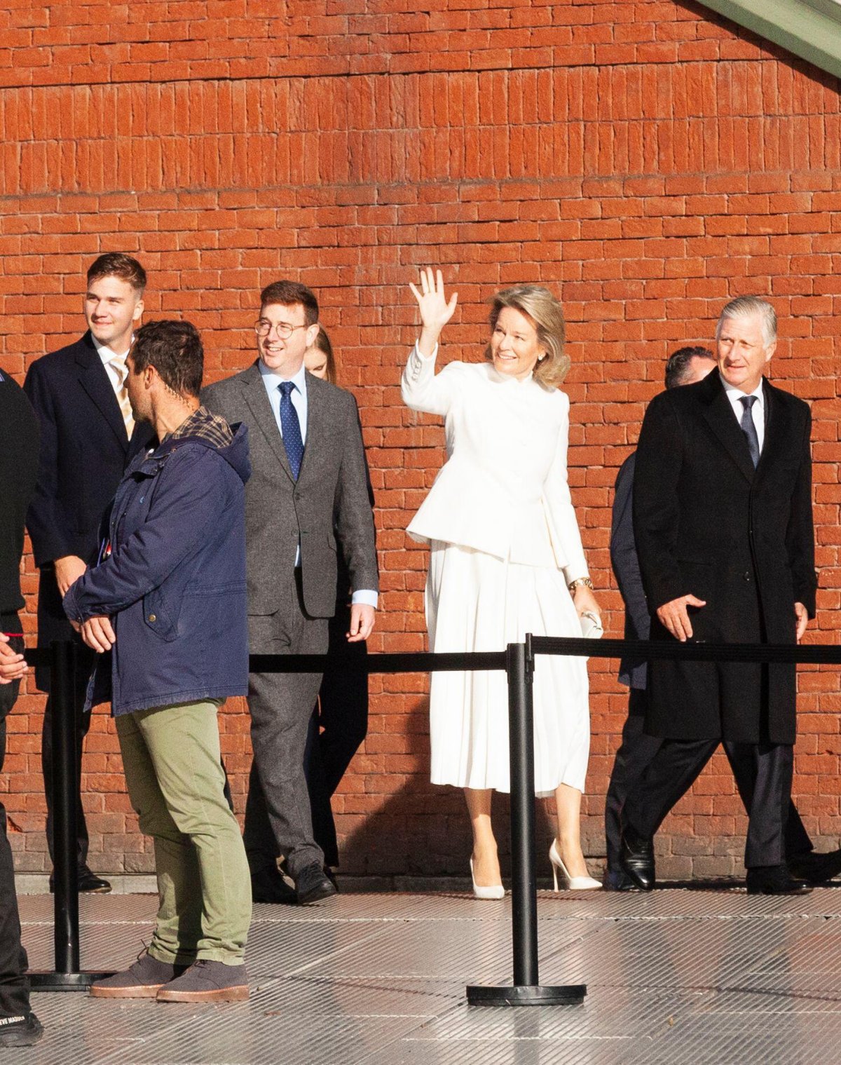 Membri della famiglia reale belga partecipano a una messa presieduta da Papa Francesco allo Stadio Re Baldovino a Bruxelles il 29 settembre 2024 (LE PICTORIUM/Alamy)