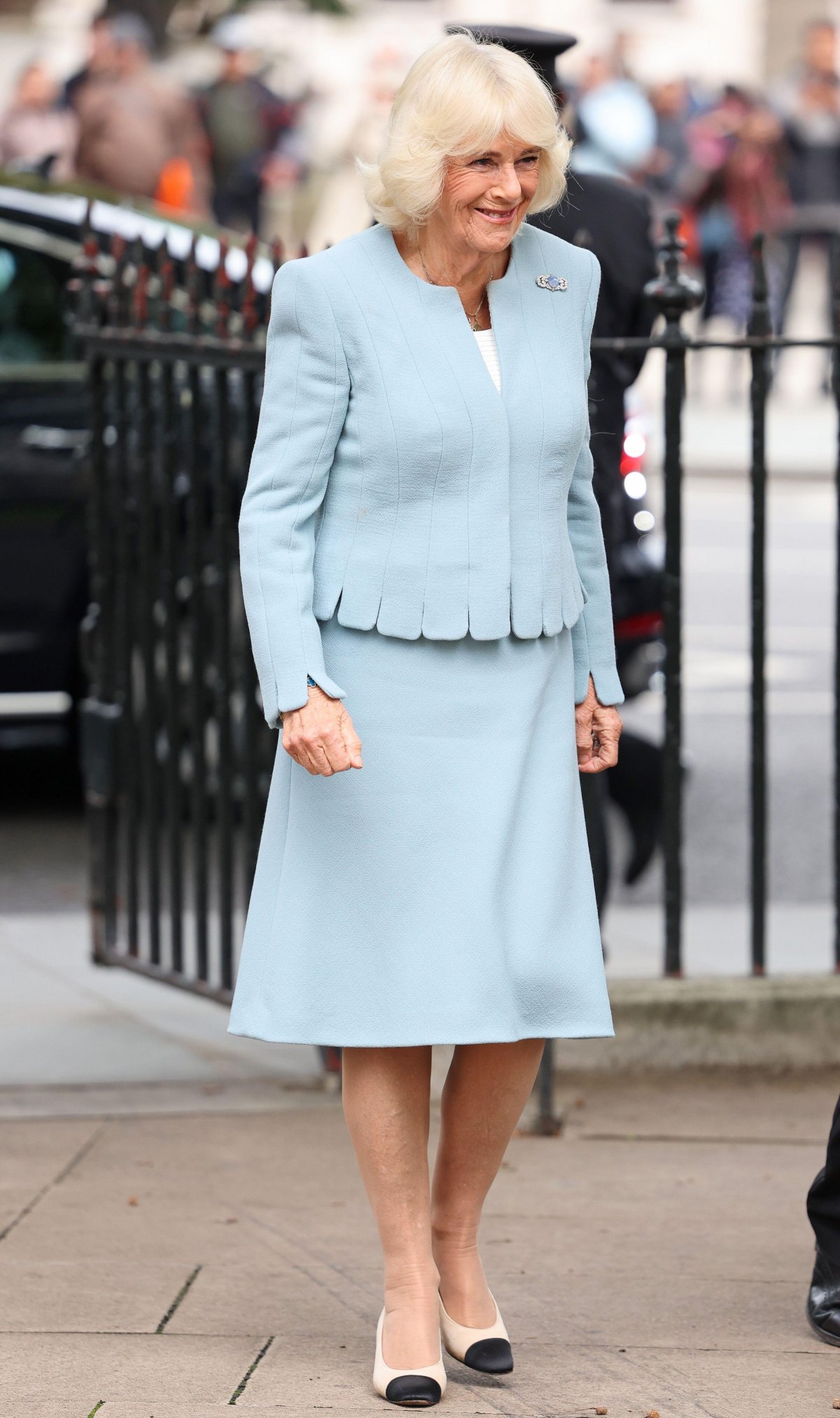 La Regina Camilla visita il Progetto Sacrestia dell'Abbazia di Westminster a Londra il 3 ottobre 2024 (Chris Jackson/PA Images/Alamy)