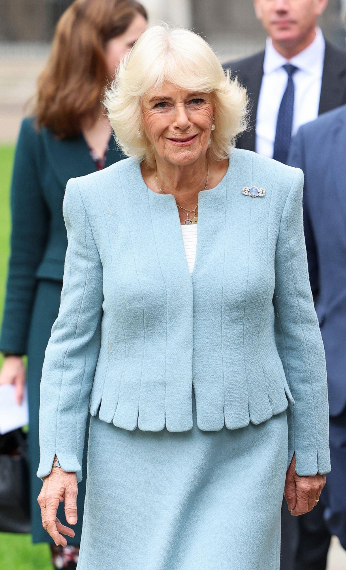 La Regina Camilla visita il Progetto Sacrestia dell'Abbazia di Westminster a Londra il 3 ottobre 2024 (Chris Jackson/PA Images/Alamy)