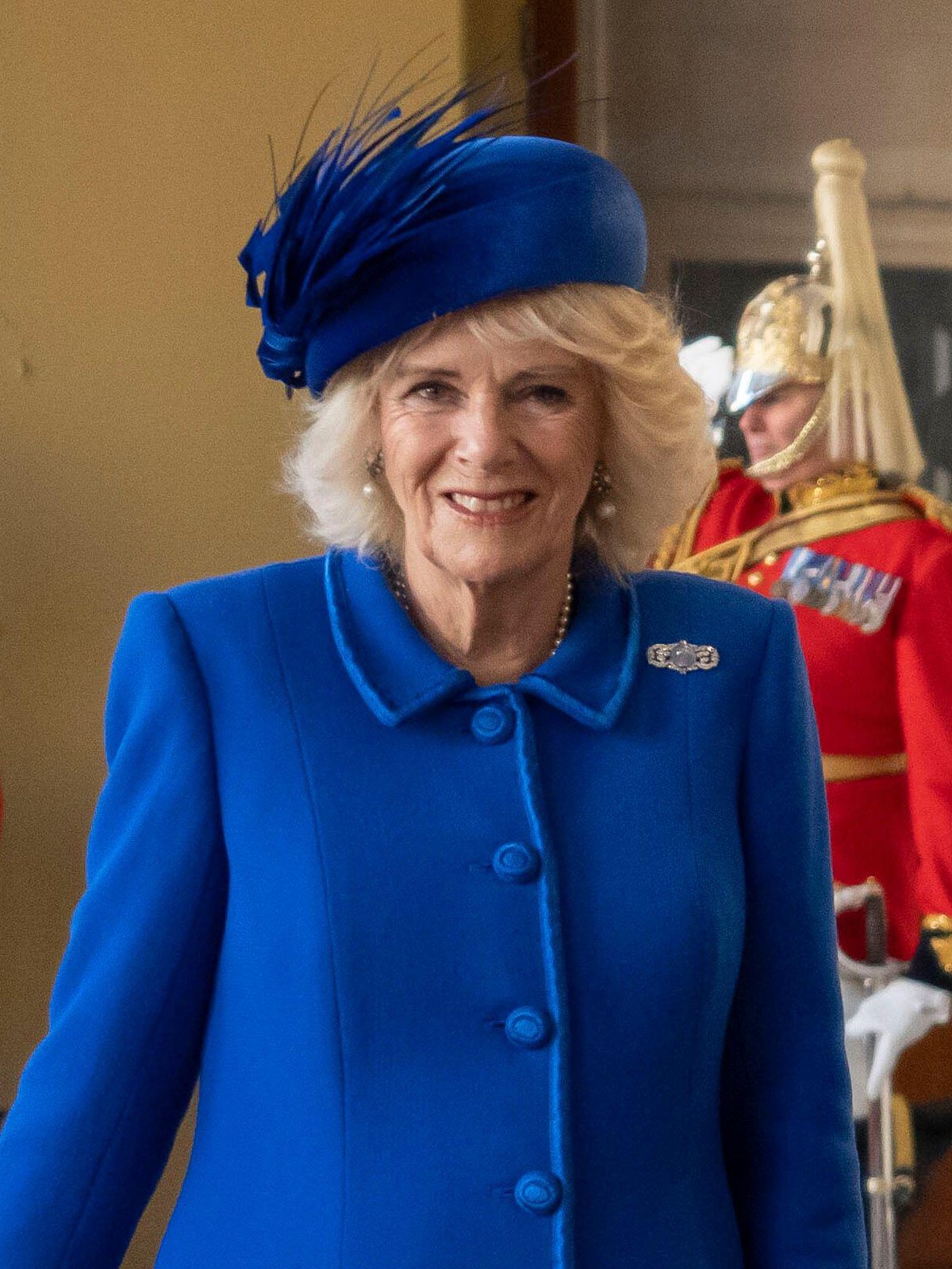 La Regina Camilla dà il benvenuto al Presidente del Sud Africa a Buckingham Palace a Londra il 22 novembre 2022 (Kin Cheung/PA Images/Alamy)