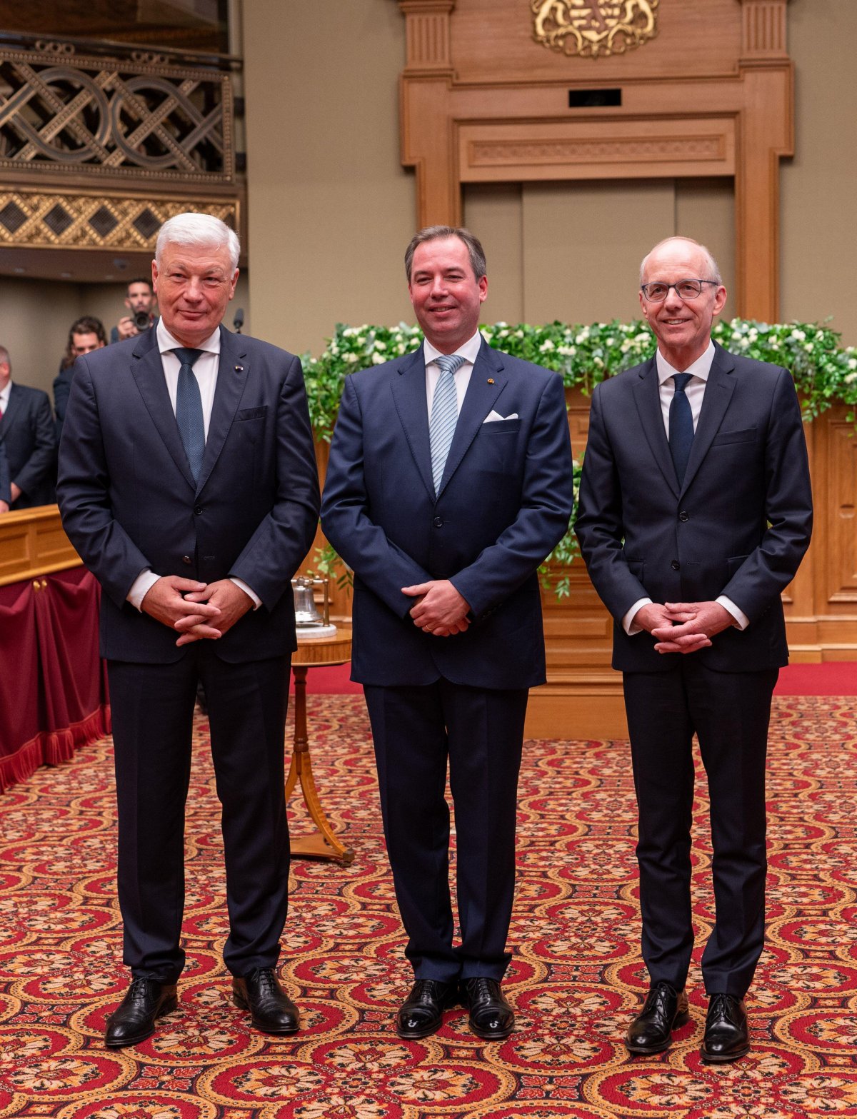 Il Granduca ereditario del Lussemburgo è ritrattato nella Camera dei Deputati dopo la sua nomina a Luogotenente-Rappresentante per suo padre l'8 ottobre 2024 (Harald Tittel/DPA Picture Alliance/Alamy)