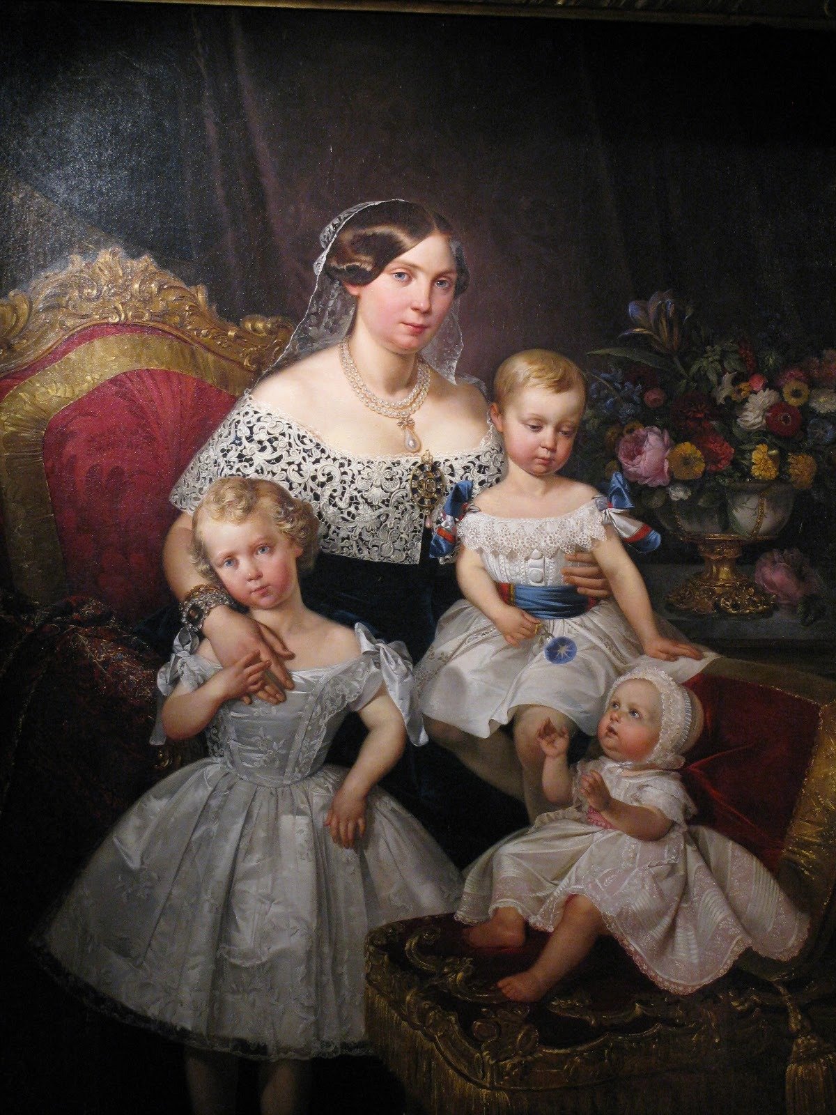 Ritratto della Duchessa di Parma con i suoi figli, 1849 (Château de Chambord)