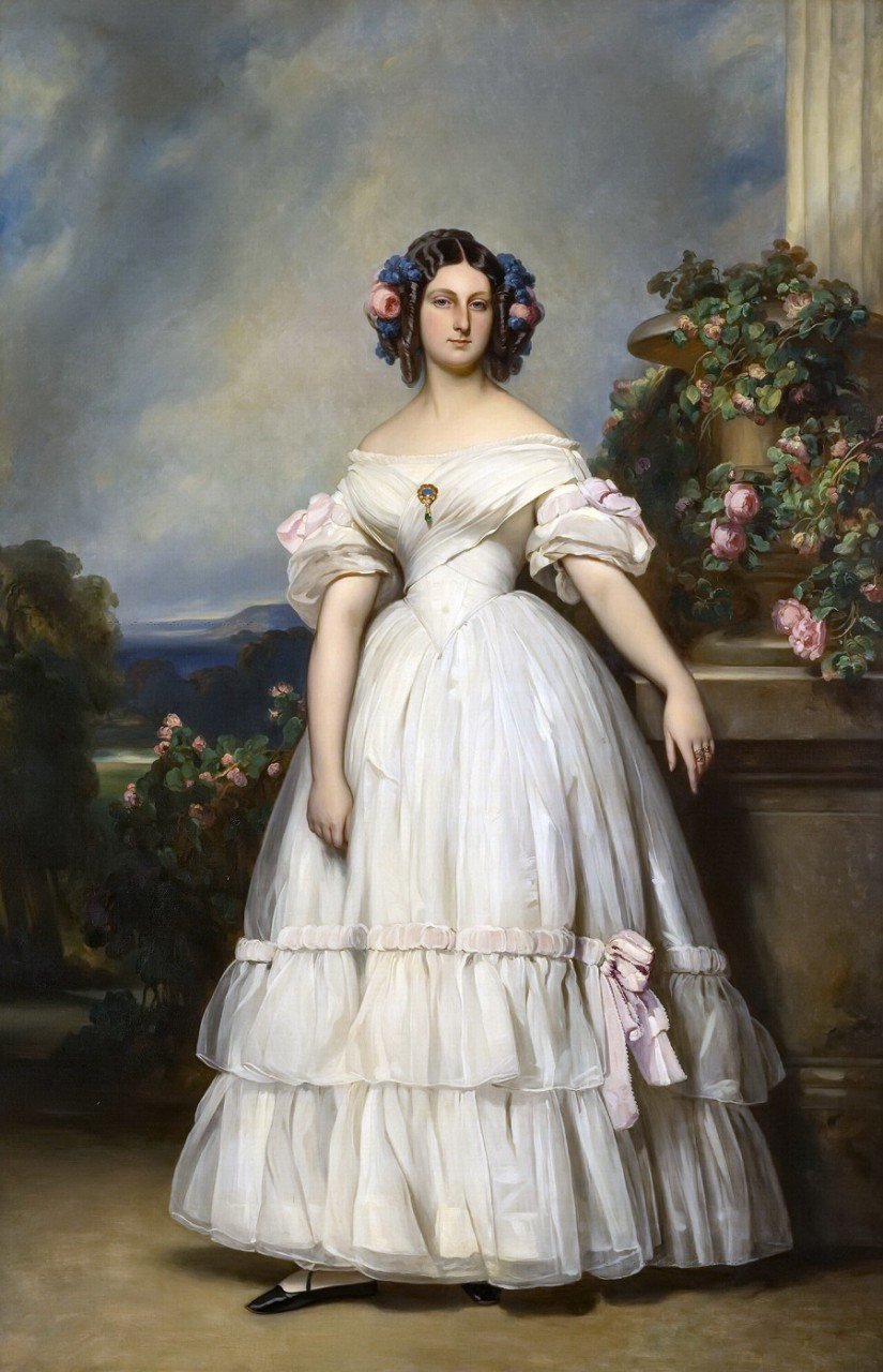 Ritratto di Princess Clémentine di Orléans di Franz Xaver Winterhalter, ca. 1846 (Palazzo di Versailles)