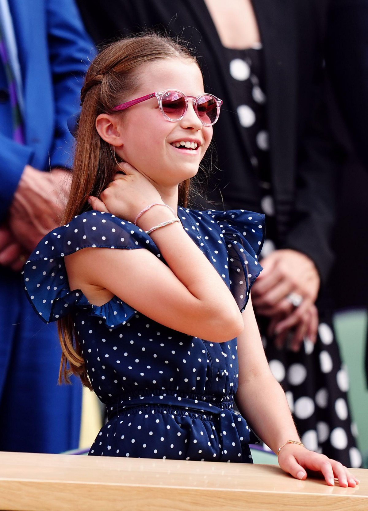 La Principessa Charlotte di Galles è ritrattata nella tribuna reale a Wimbledon il 14 luglio 2024 (Mike Egerton/PA Images/Alamy)