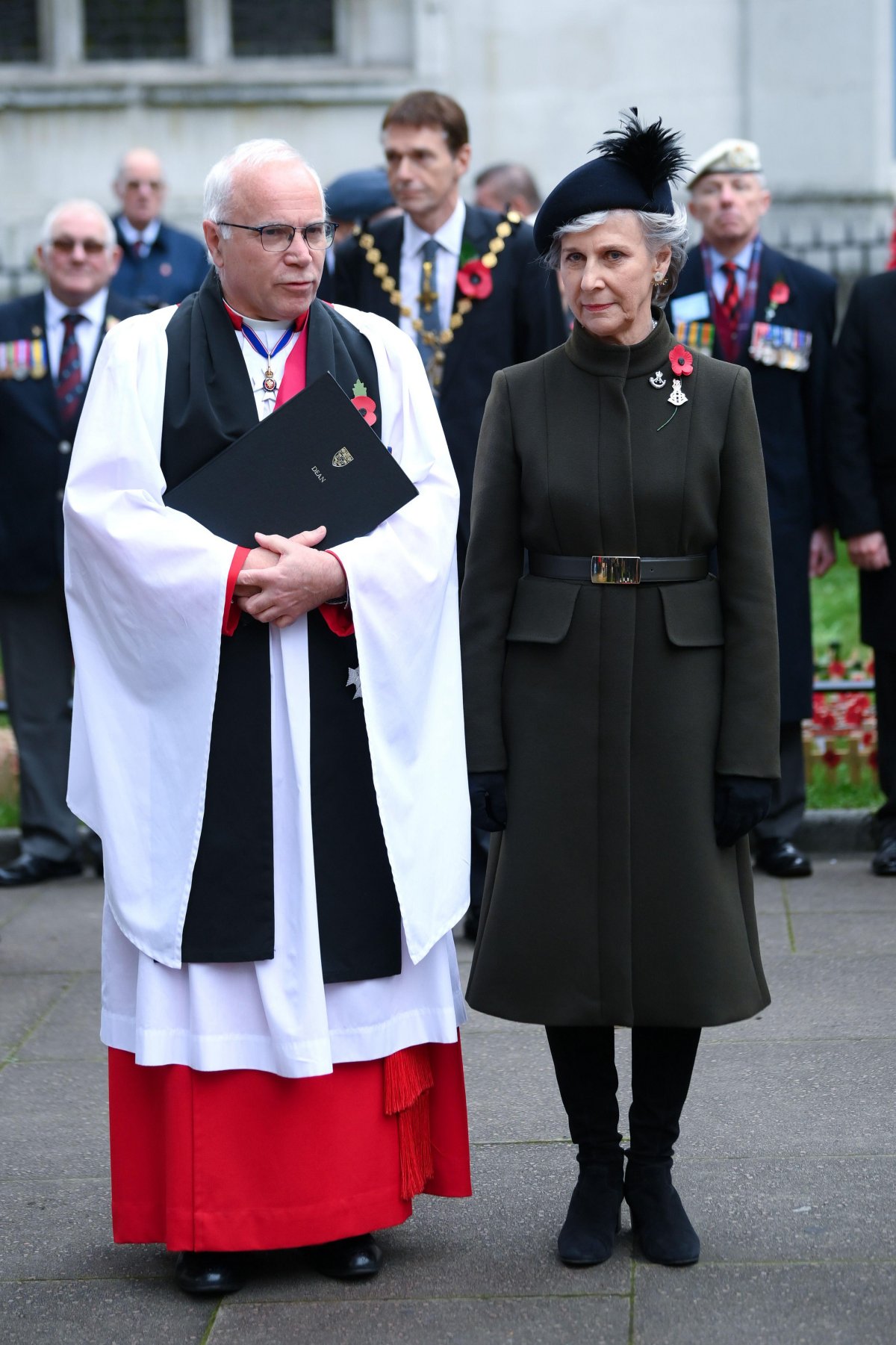 La Duchessa di Gloucester visita il Campo della Commemorazione presso l'Abbazia di Westminster a Londra il 7 novembre 2024 (Eamonn M. McCormack/PA Images/Alamy)