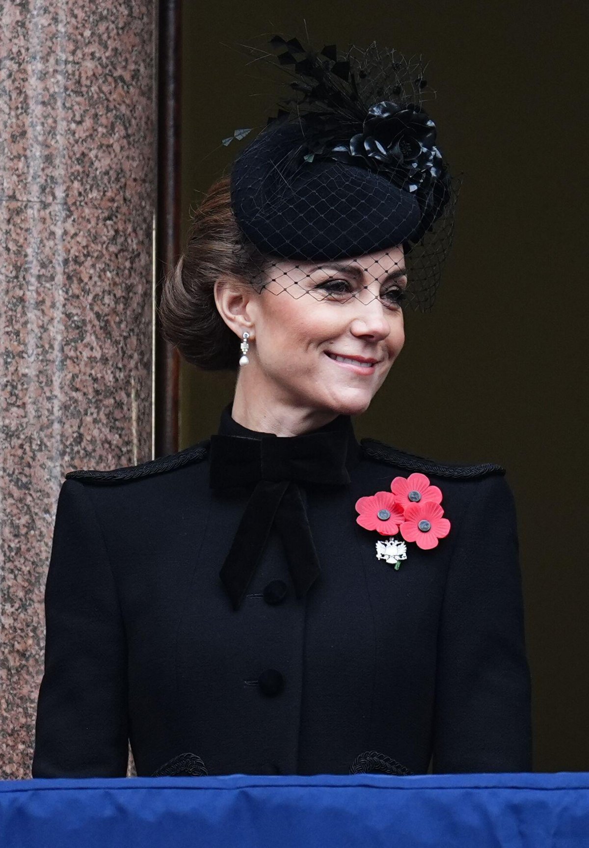 La Principessa del Galles partecipa alla cerimonia della Domenica del Ricordo al Cenotafio di Londra il 10 novembre 2024 (Aaron Chown/PA Images/Alamy)