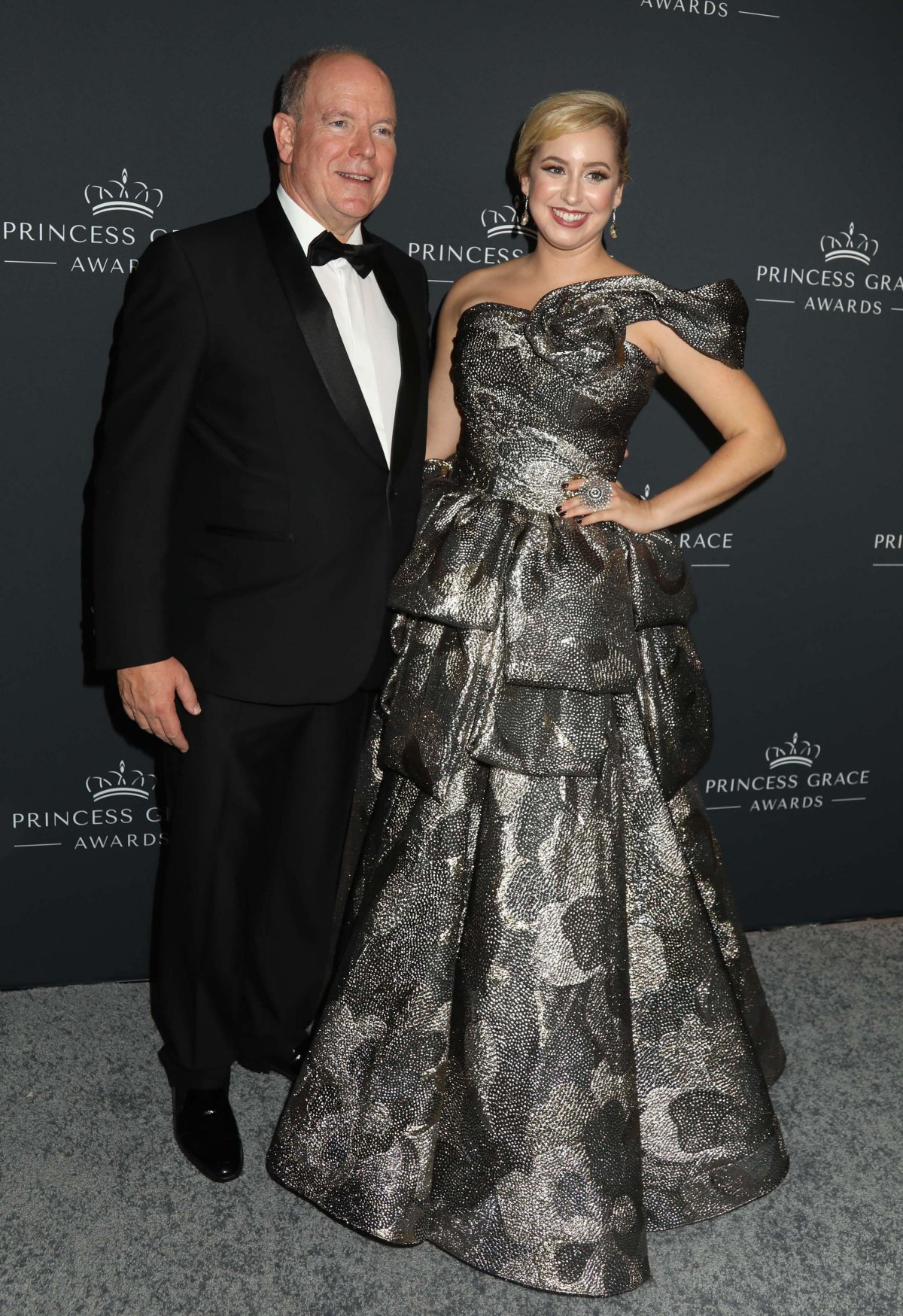 Il Principe di Monaco e Jazmin Grace Grimaldi partecipano alla Gala del 40° anniversario dei Princess Grace Awards presso l'Hotel Pierre di New York il 23 ottobre 2024 (Nancy Kaszerman/Zuma Press/Alamy)