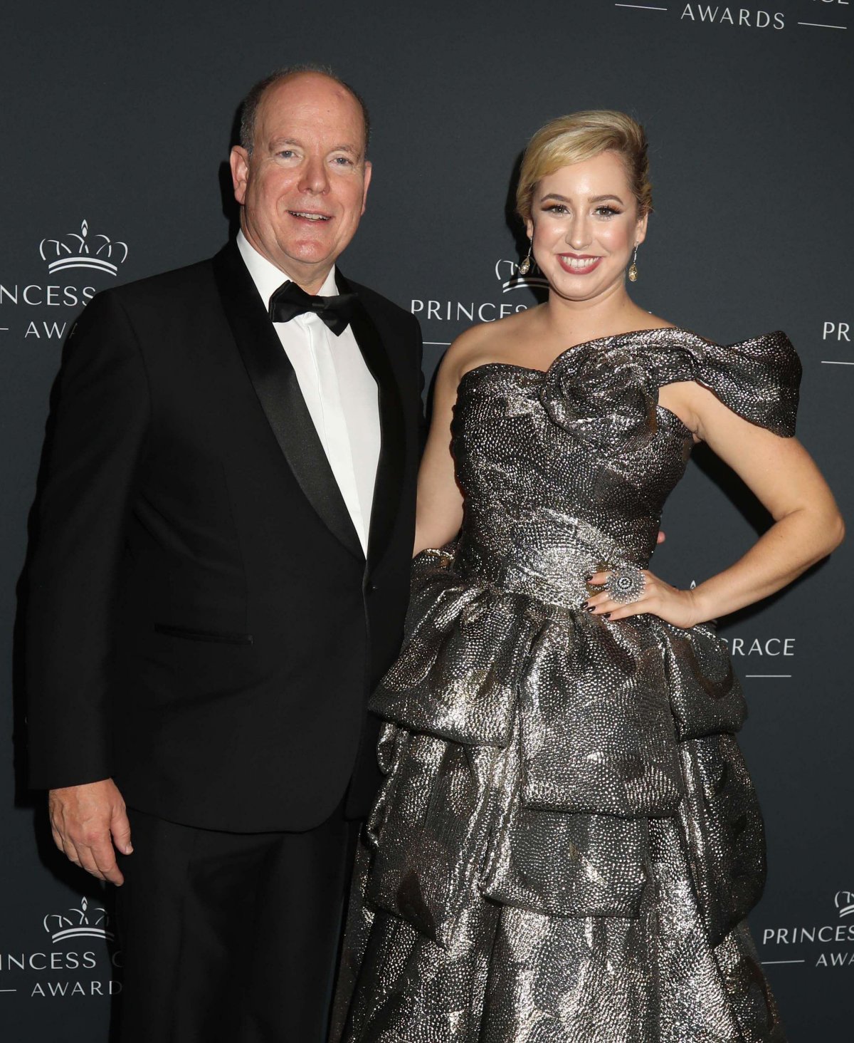 Il Principe di Monaco e Jazmin Grace Grimaldi partecipano alla Gala del 40° anniversario dei Princess Grace Awards presso l'Hotel Pierre di New York il 23 ottobre 2024 (Nancy Kaszerman/Zuma Press/Alamy)