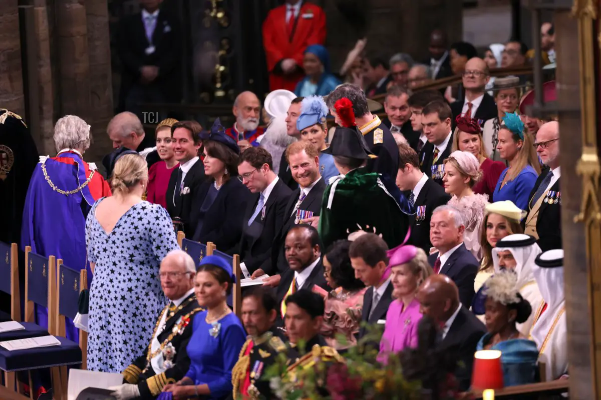 I membri della famiglia reale britannica all'abbazia di Westminster per la coronazione del Re Carlo III e della Regina Camilla il 6 maggio 2023 a Londra, Inghilterra (Richard Pohle - WPA Pool/Getty Images)