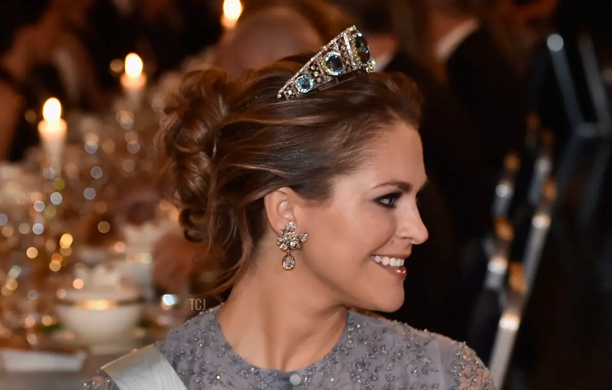 La Principessa Madeleine di Svezia partecipa al Banquet per il Nobel nel 2015 presso il Municipio il 10 dicembre 2015 a Stoccolma, Svezia (Pascal Le Segretain/Getty Images)