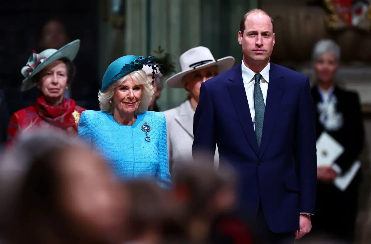 La Principessa Reale, la Regina Camilla, la Duchessa di Edimburgo e il Principe di Galles partecipano al servizio del Commonwealth Day presso l'Abbazia di Westminster l'11 marzo 2024 (Henry Nicholls/PA Images/Alamy)