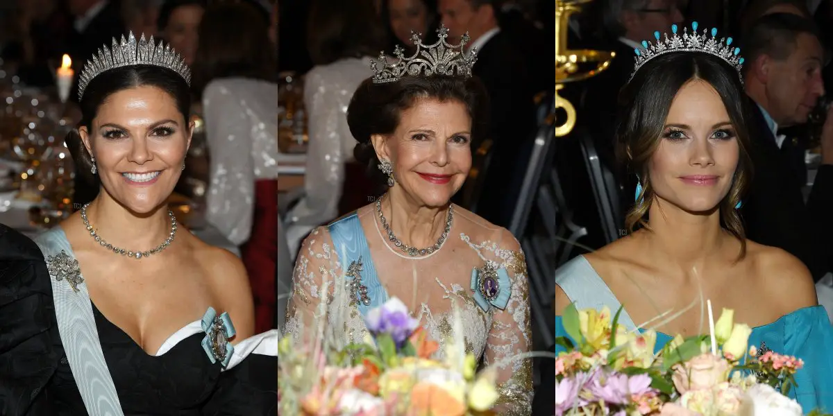 Crown Princess Victoria, Queen Silvia, and Princess Sofia at the 2019 Nobels