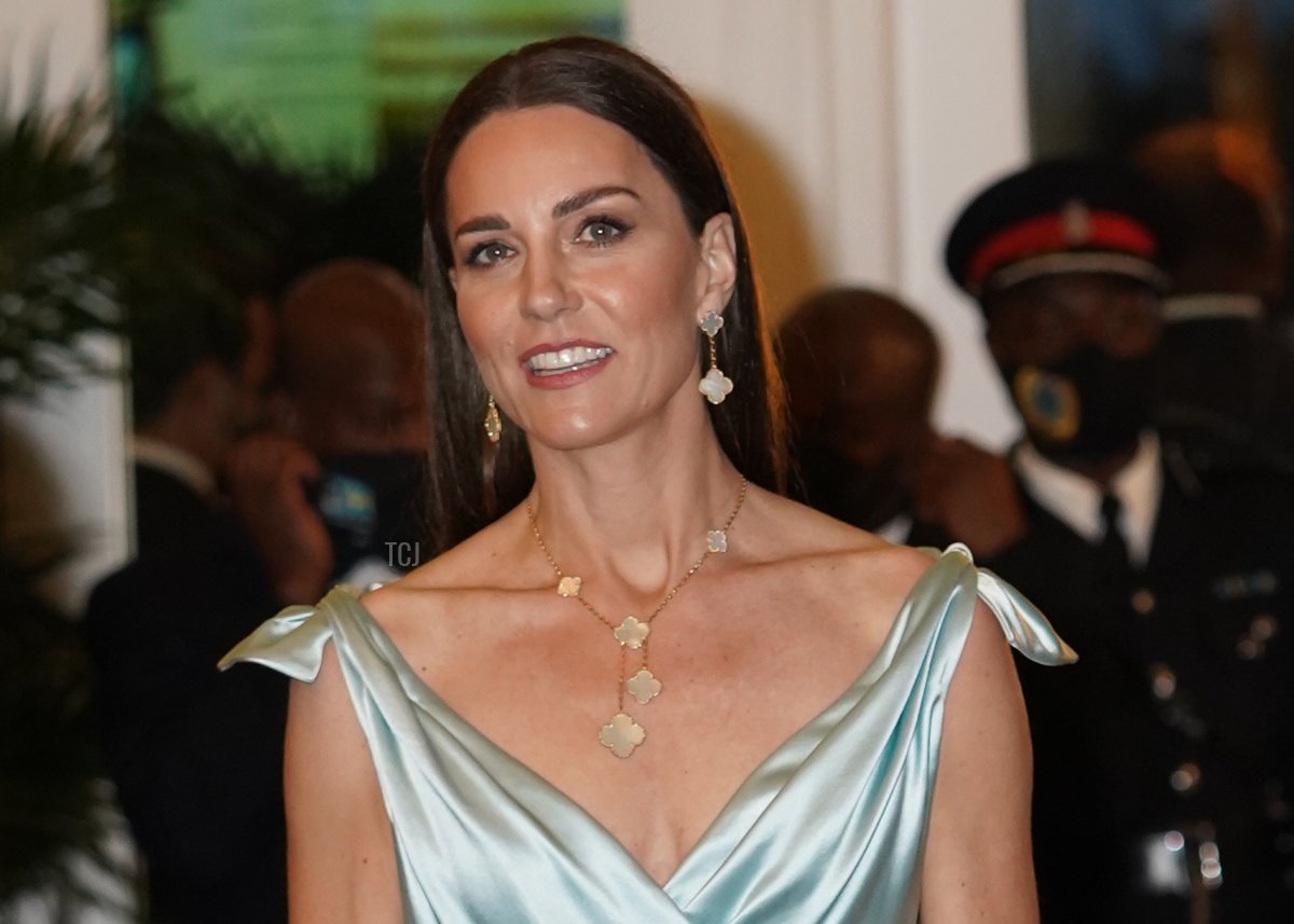 Catherine, Duchessa di Cambridge partecipa a una ricezione ospitata dal Governatore Generale presso il Baha Mar Resort il 25 marzo 2022 a Nassau, Bahamas