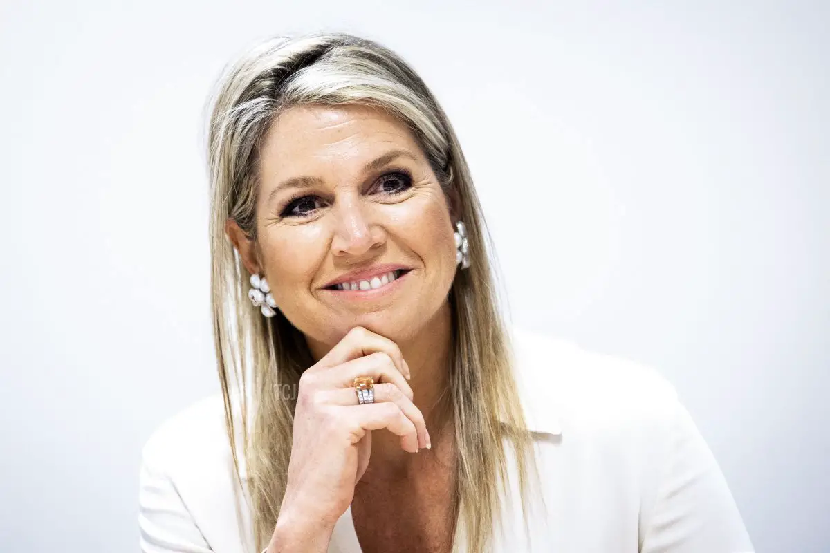 La regina olandese Maxima partecipa al lancio di una campagna sull'epidemia emergente di miopia presso l'Erasmus MC a Rotterdam il 6 luglio 2022