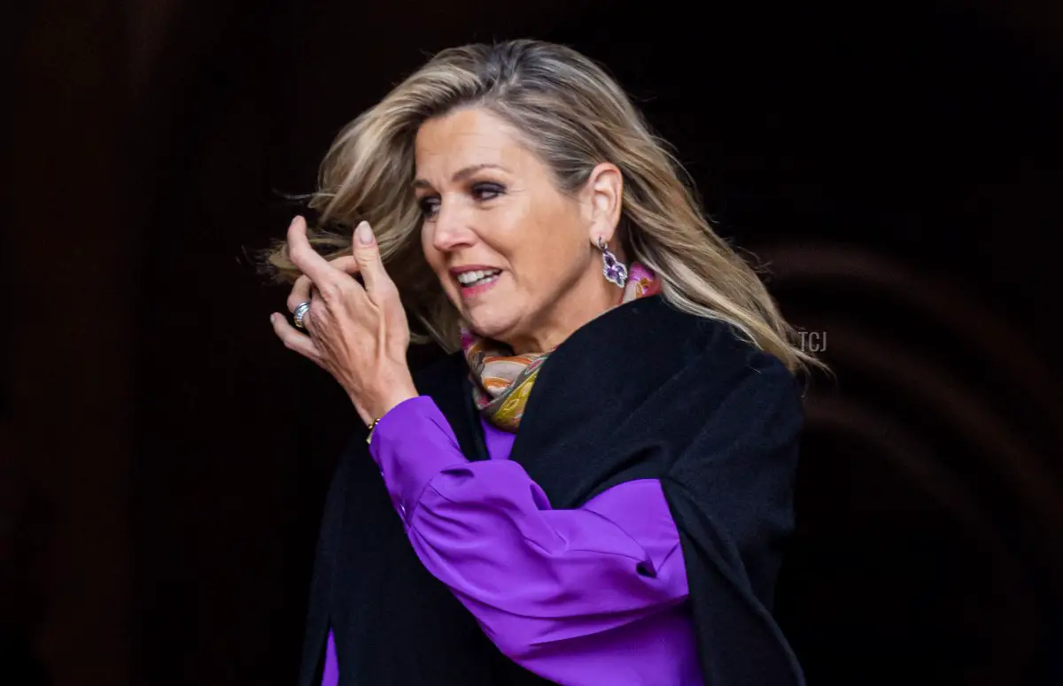 La regina Maxima dei Paesi Bassi partecipa alla ricezione di Capodanno per il Corpo Diplomatico il 18 gennaio 2023 ad Amsterdam, Paesi Bassi (Patrick van Katwijk/Getty Images)