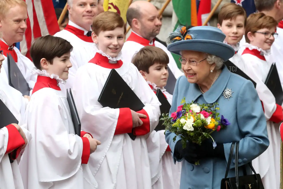 Regina Elisabetta II lascia il Servizio del Commonwealth del 2020 presso l'Abbazia di Westminster il 9 marzo 2020 a Londra, Inghilterra (Chris Jackson/Getty Images)