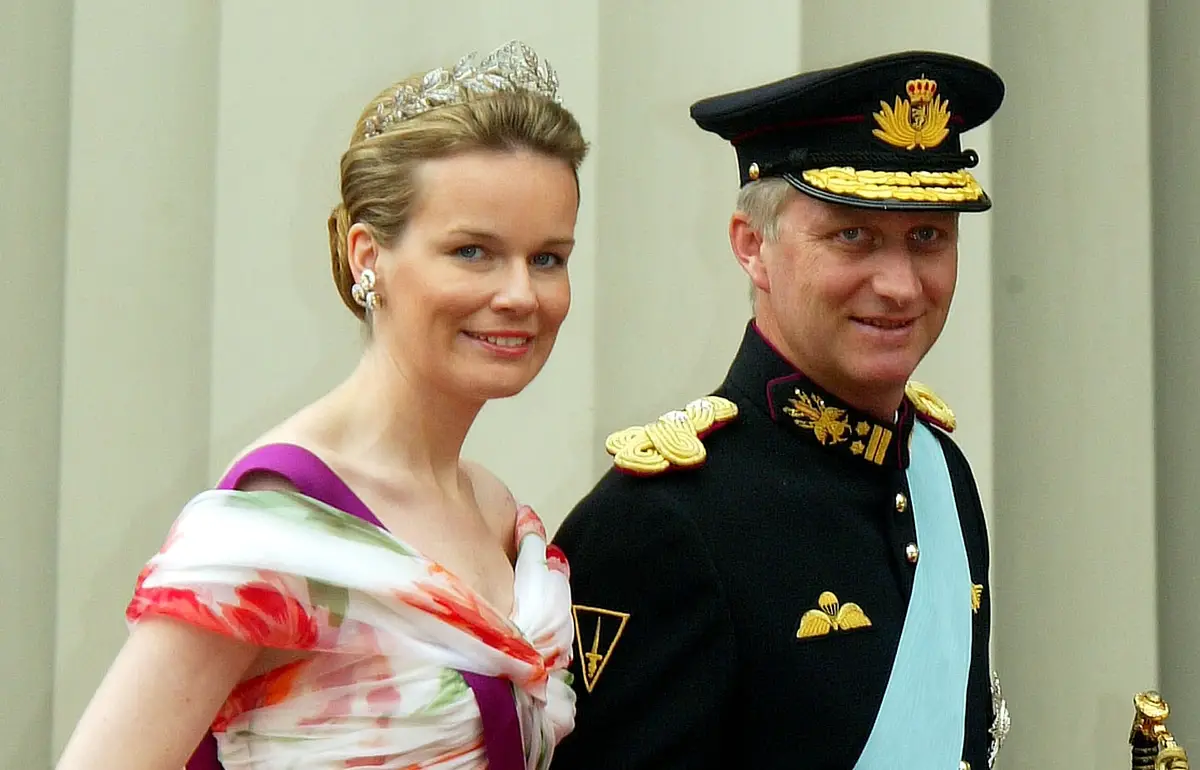 Il Duca e la Duchessa di Brabant partecipano al matrimonio del Principe e della Principessa ereditari di Danimarca a Copenaghen il 14 maggio 2004 (Pascal Le Segretain/Getty Images)