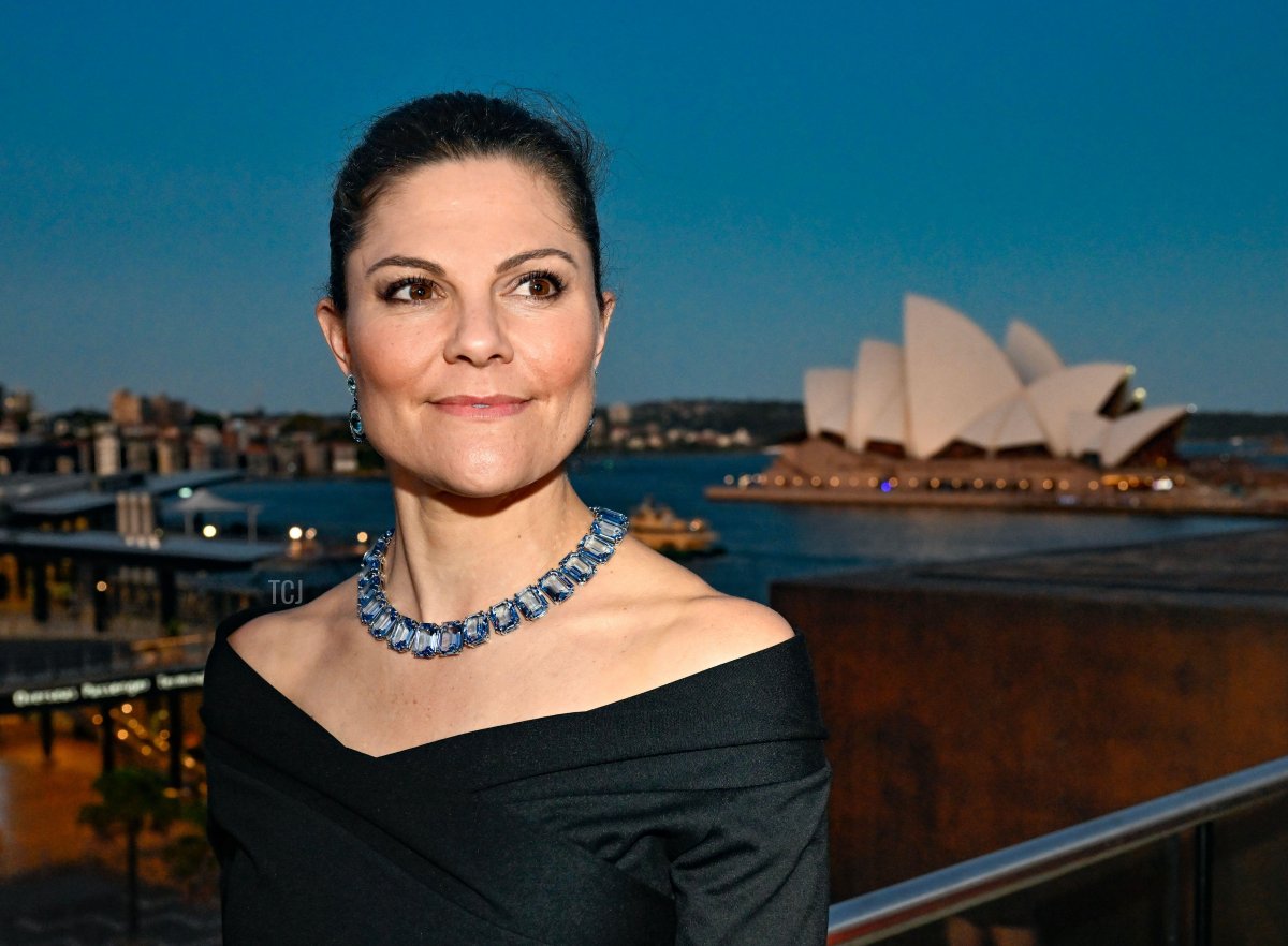 La Principessa Adriana di Svezia partecipa a una reception per svedesi in Australia e membri della Camera di Commercio Svedese-Australiana presso il Museo di Arte Contemporanea a Sydney, Australia, il 15 febbraio 2023 (Jonas Ekstromer/TT News Agency/Alamy)