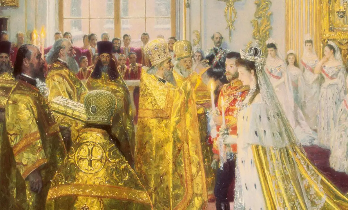 Matrimonio di Nicola II e Alexandra Feodorovna di Laurits Tuxen