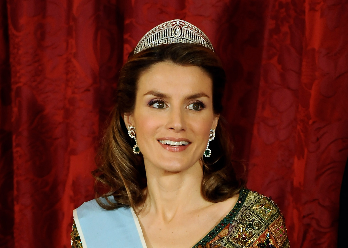 La Principessa delle Asturie partecipa a una cena di gala al Palazzo Reale di Madrid in onore del Presidente in visita dell'Argentina il 9 febbraio 2009 (Carlos Alvarez/Getty Images)