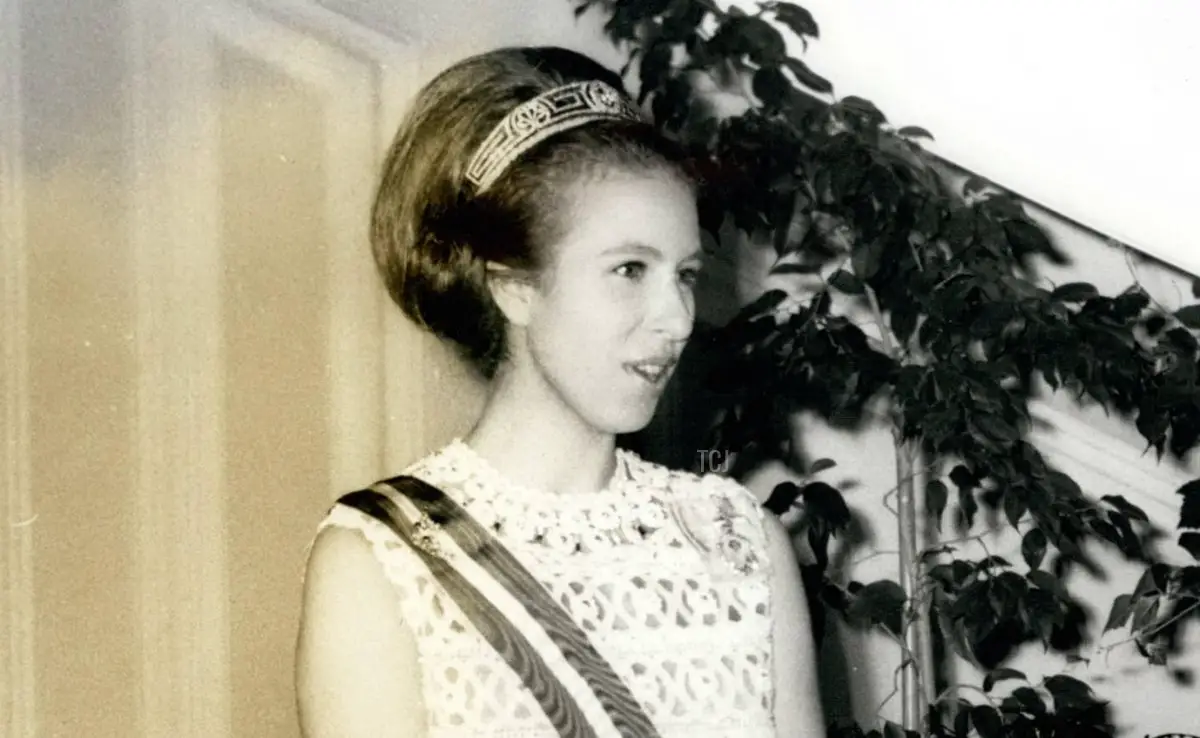 Principessa Anna durante una visita ufficiale in Austria presso l'Ambasciata Britannica a Vienna, maggio 1969