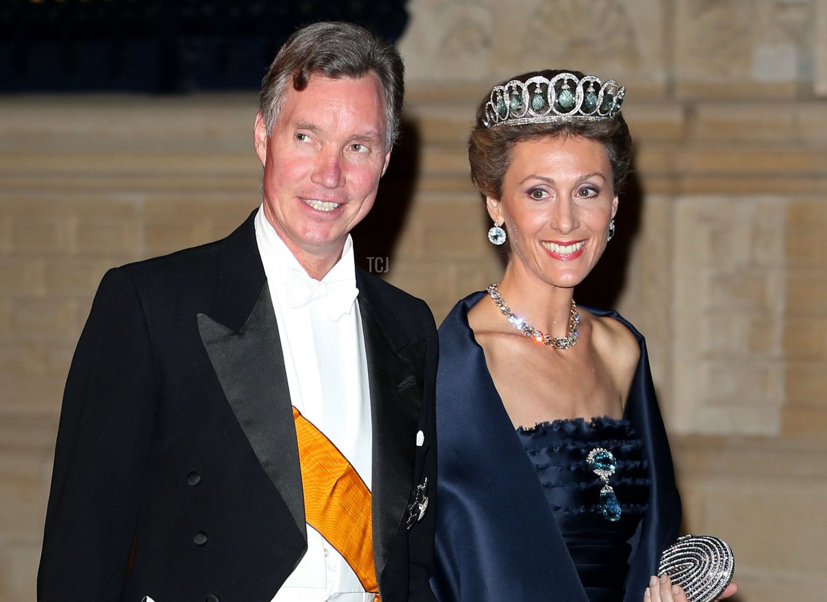 Il Principe Guillaume di Lussemburgo e la Principessa Sibilla di Lussemburgo partecipano alla cena di Gala per il matrimonio del Principe Guillaume di Lussemburgo e Stephanie de Lannoy al Palazzo Granducale il 19 ottobre 2012 a Lussemburgo