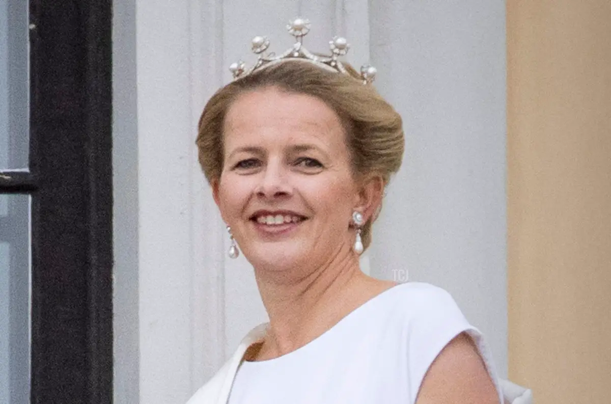 La principessa Mabel dei Paesi Bassi partecipa ai festeggiamenti per l'80° compleanno del Re Harald e della Regina Sonja di Norvegia al Palazzo Reale di Oslo, Norvegia, 9 maggio 2017