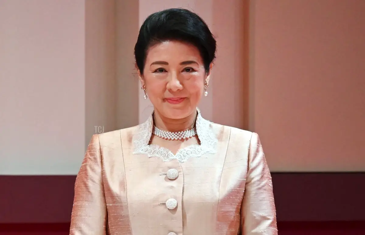 L'Imperatrice Masako partecipa alla cerimonia di consegna del Japan Prize a Tokyo il 13 aprile 2023 (KAZUHIRO NOGI/AFP via Getty Images)