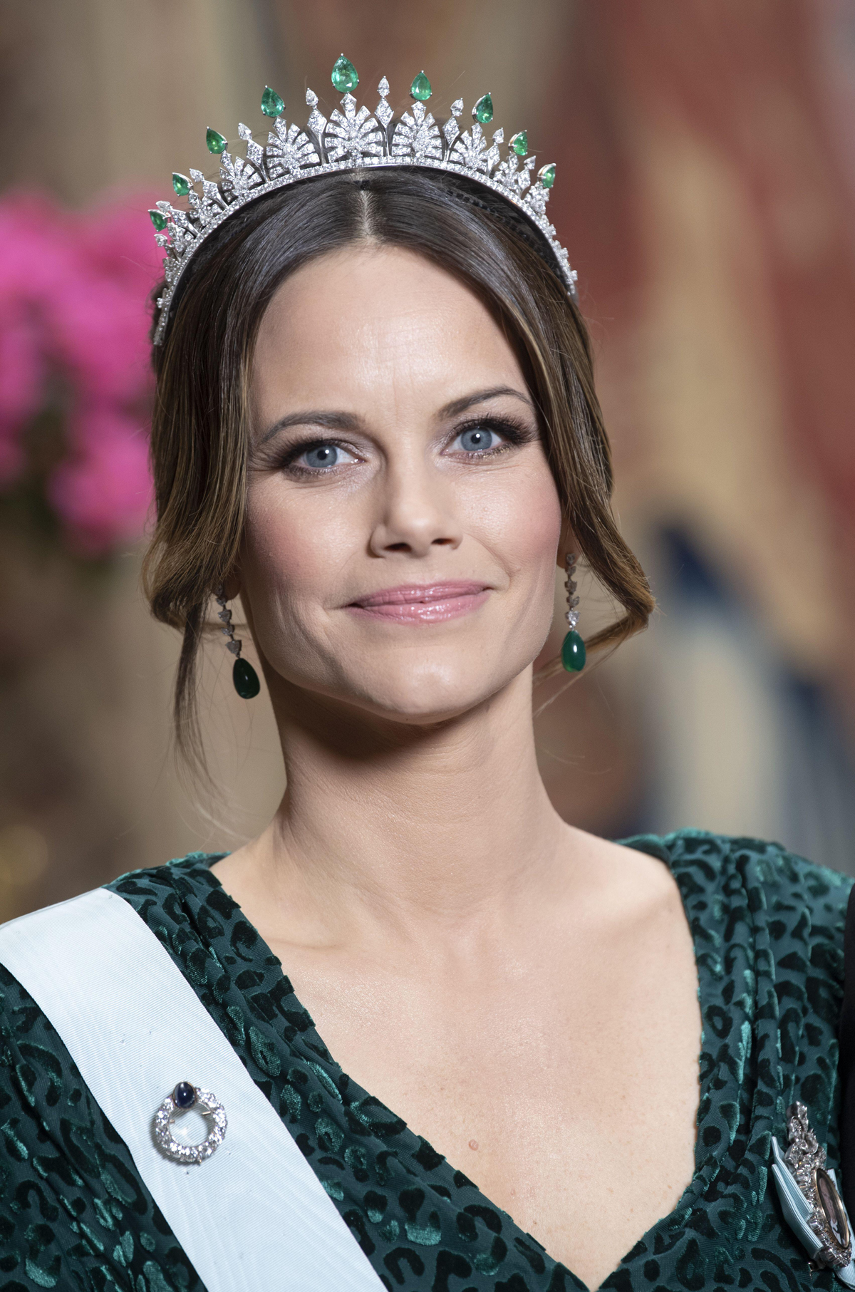 La Principessa Sofia di Svezia partecipa a una cena ufficiale al Palazzo Reale di Stoccolma il 12 novembre 2019 (Fredrik Sandberg/TT News Agency/Alamy)