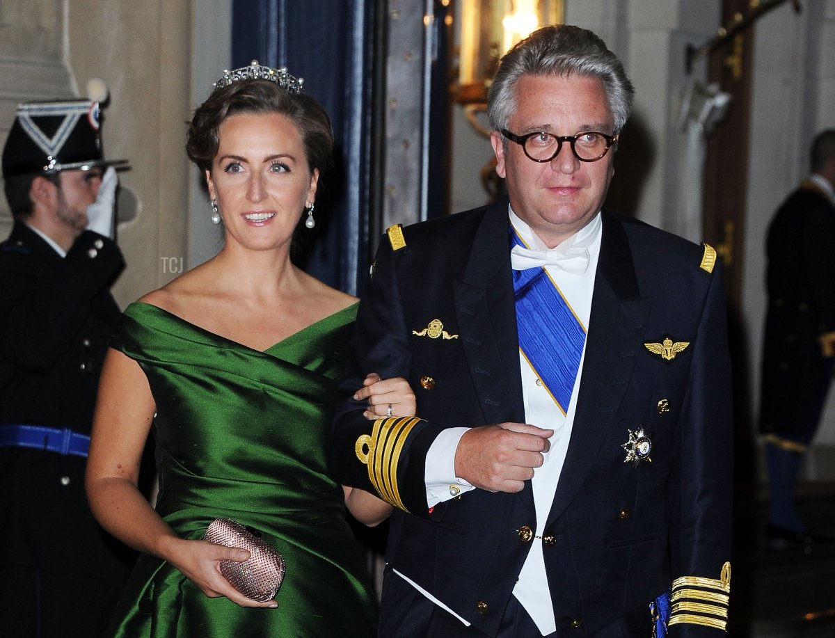 Il Principe Laurent del Belgio e la Principessa Claire del Belgio partecipano al gala per il matrimonio del Principe Guillaume di Lussemburgo e Stephanie de Lannoy al Palazzo Granducale il 19 ottobre 2012 a Lussemburgo